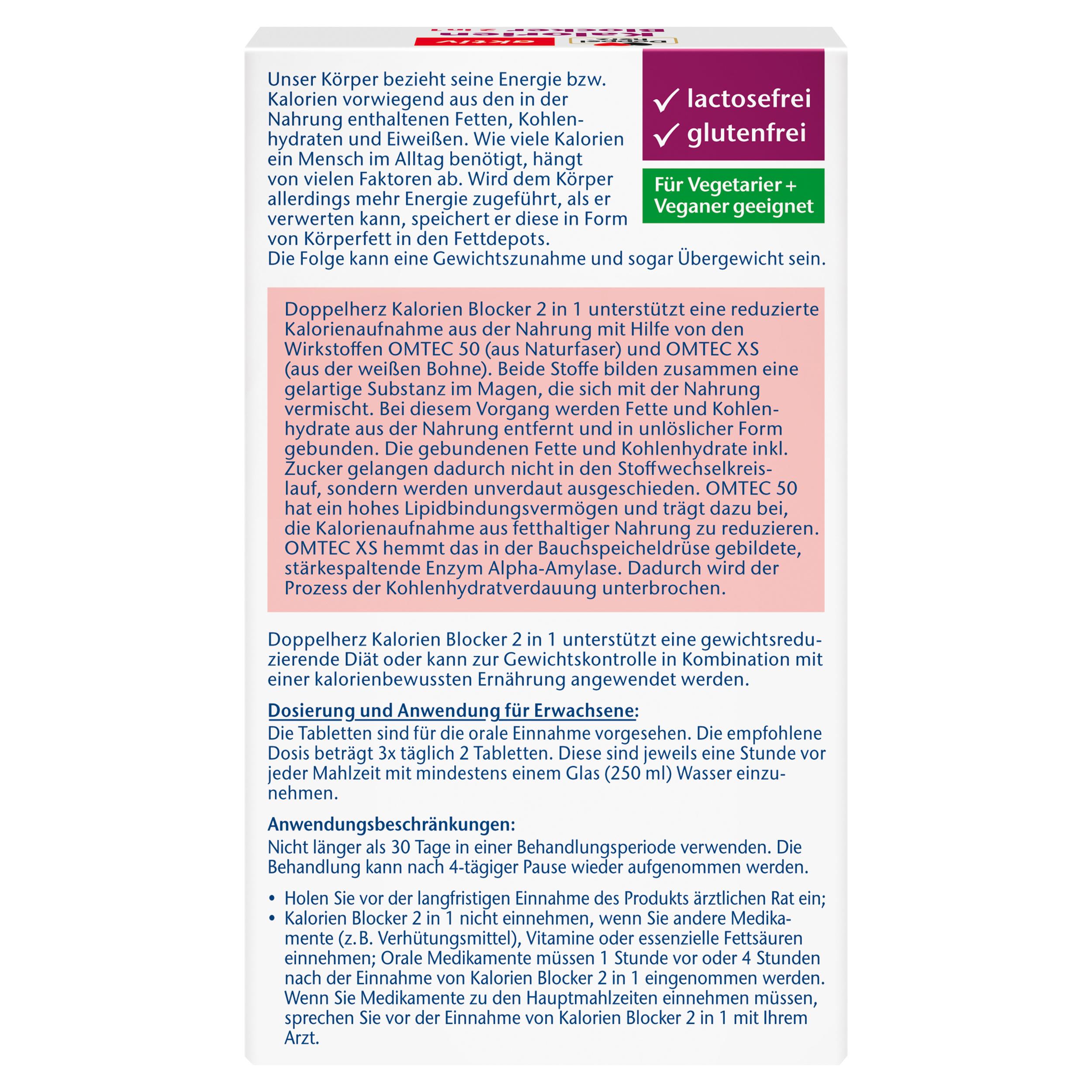 Produktbild Doppelherz Kalorien Blocker 2 in 1 2 von 4
