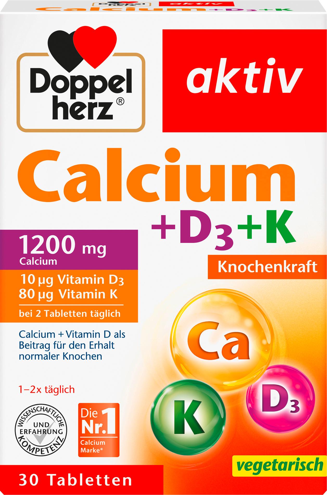 Doppelherz Calcium + Vitamin D3 30 Tabletten