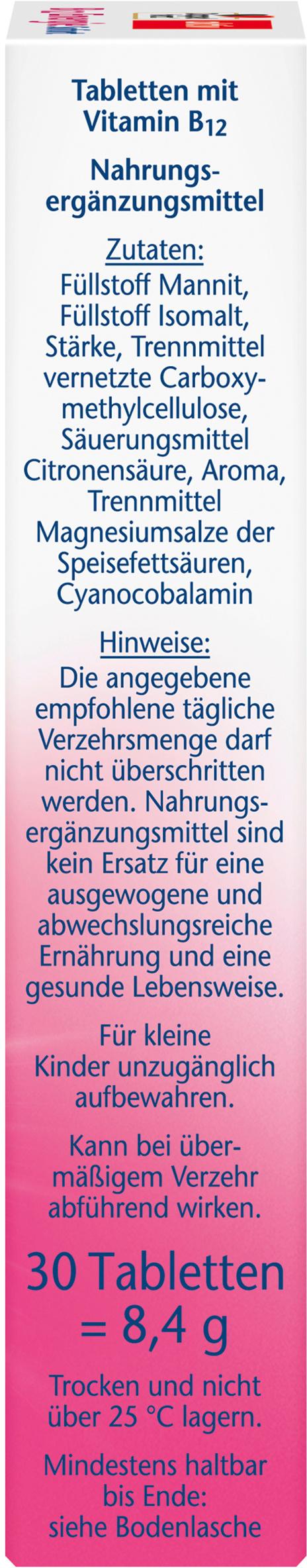 Produktbild Doppelherz B12 Energie Sofort Schmelztabletten 30 Schmelztabletten 4 von 4