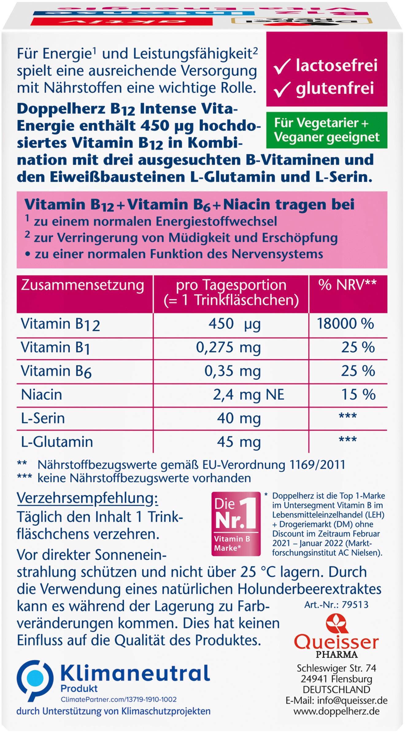 Produktbild Doppelherz B12 Intense Vita-Energie 2 von 5