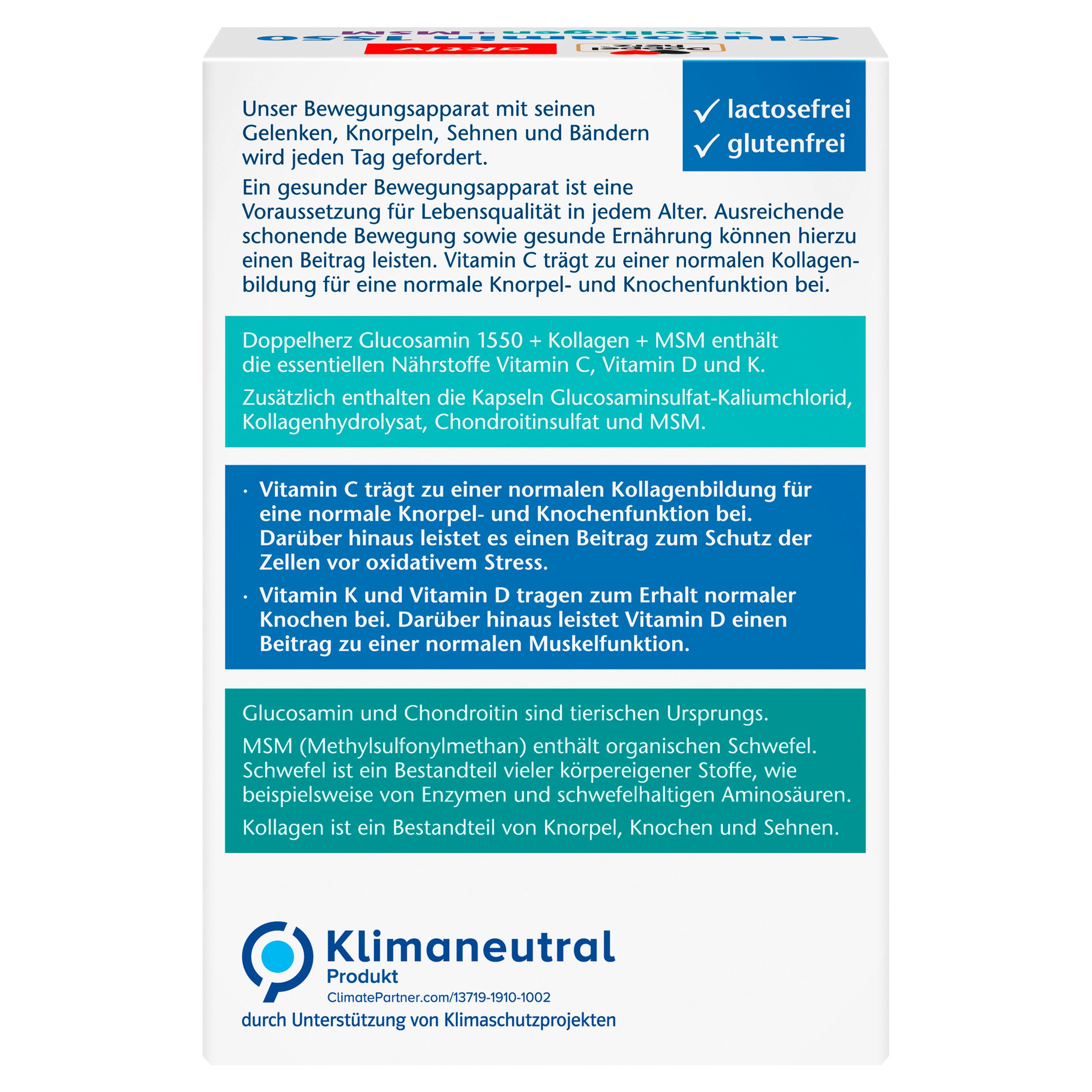 Produktbild Doppelherz Glucosamin 1550 + Kollagen + MSM 2 von 4