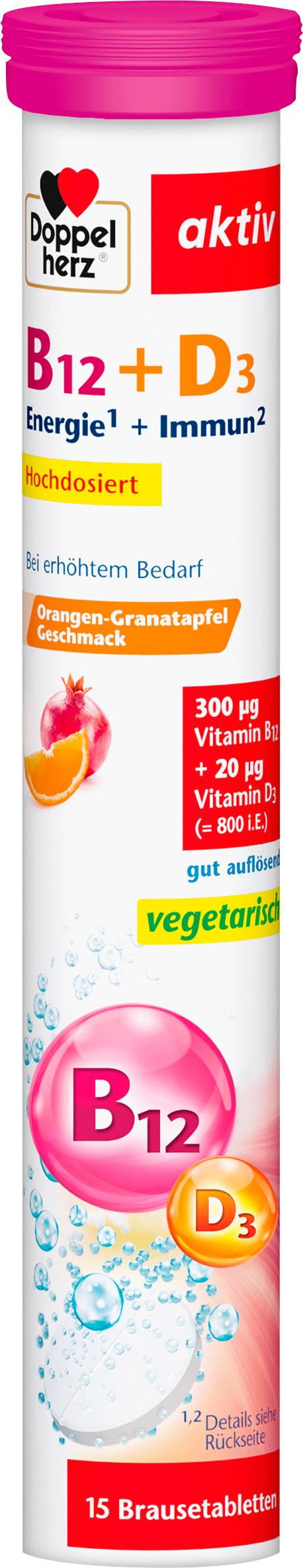 Doppelherz B12 + D3 Brausetabletten