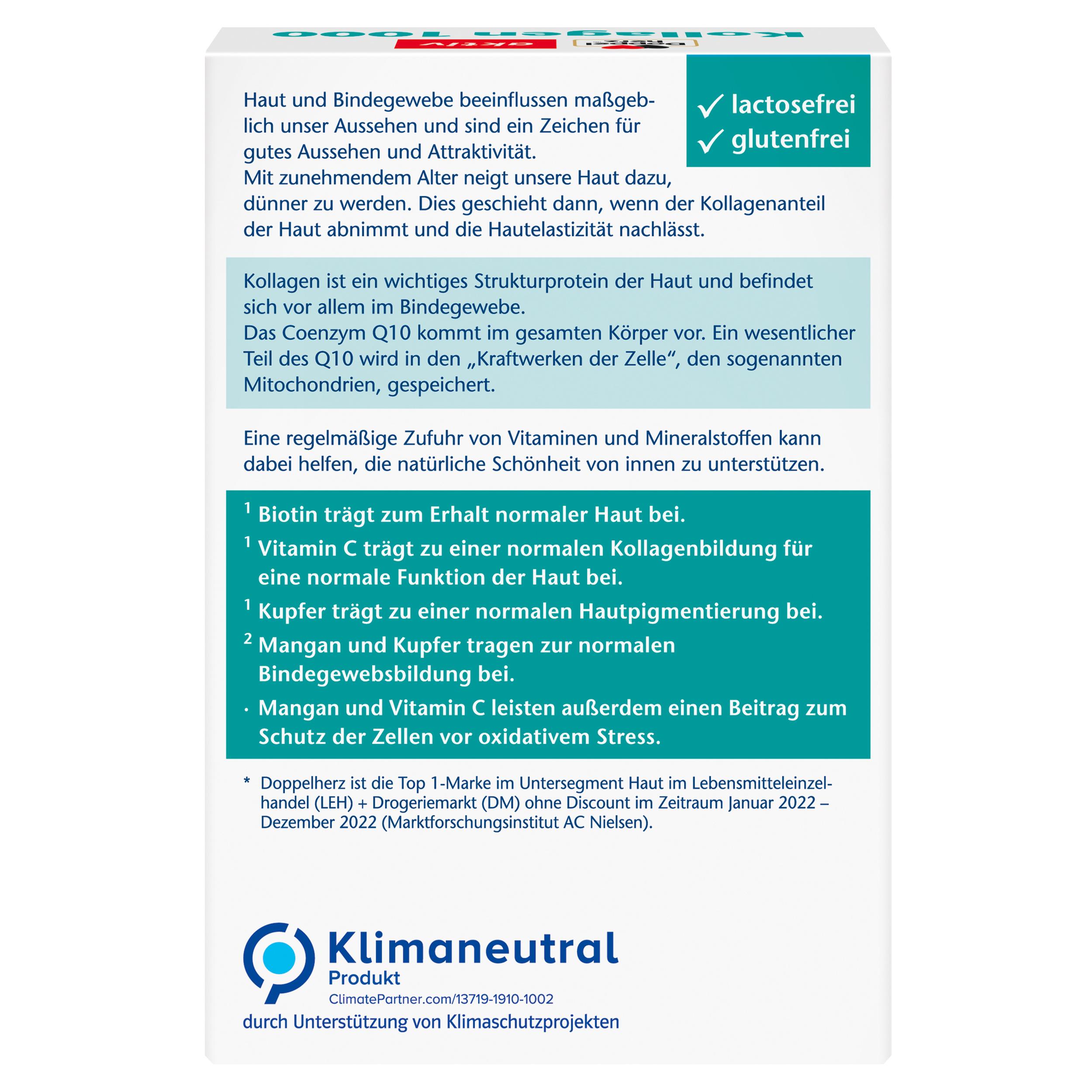 Produktbild Doppelherz Kollagen 1000 + Biotin + Q10 2 von 4
