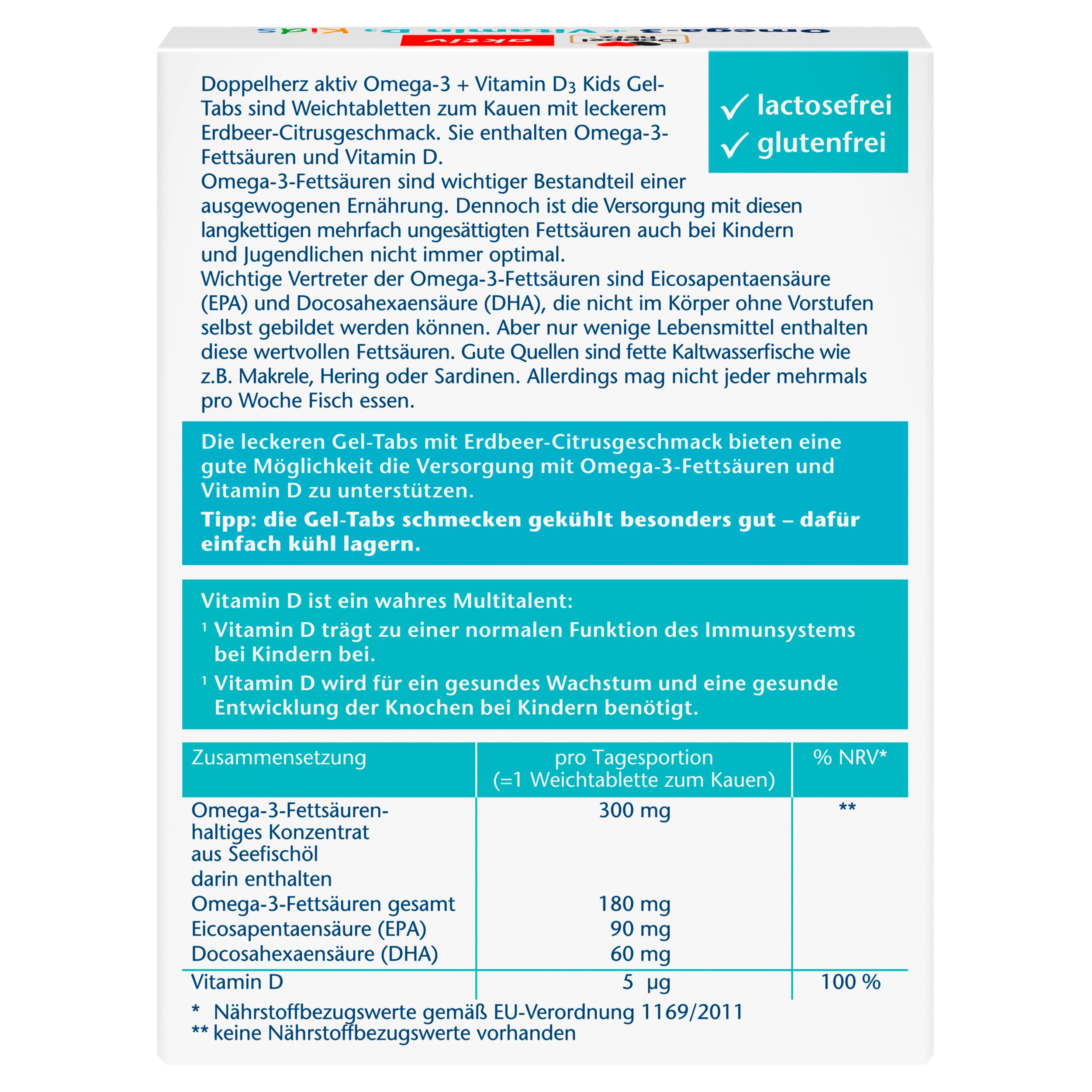 Produktbild Doppelherz aktiv Omega-3 + Vitamin D3 Kids 2 von 4