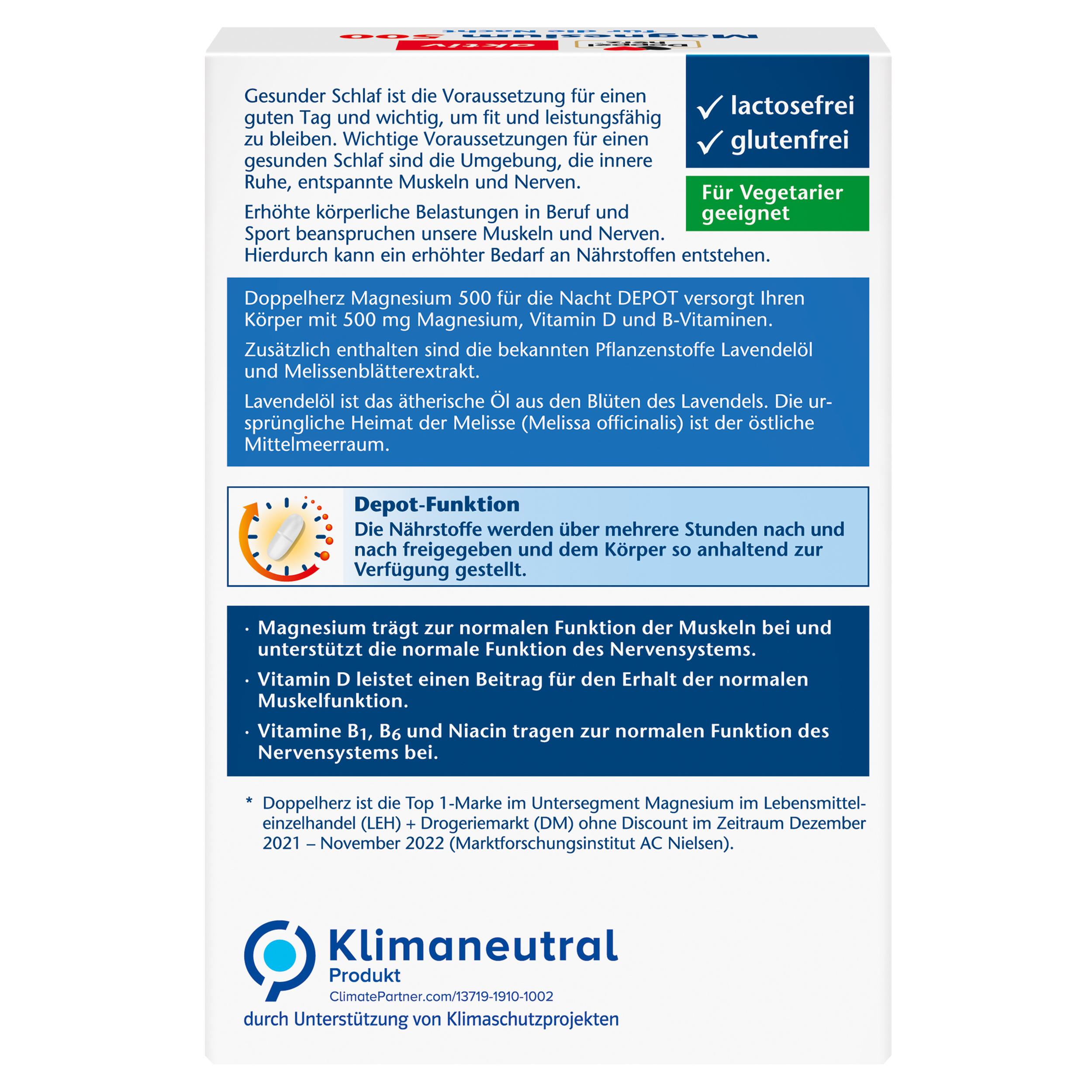 Produktbild Doppelherz Magnesium 500 für die Nacht 3 von 7