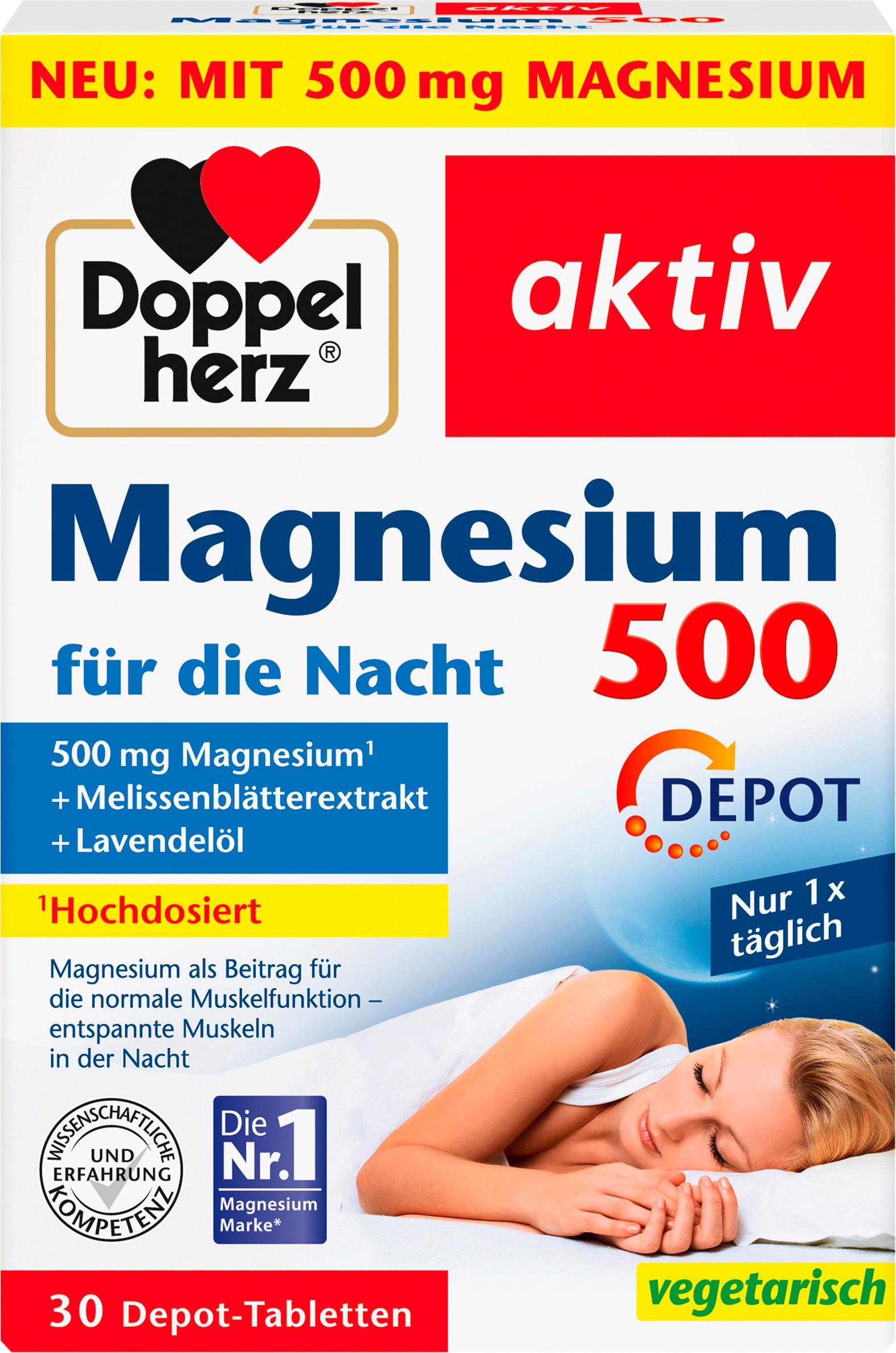 Doppelherz Magnesium 500 für die Nacht