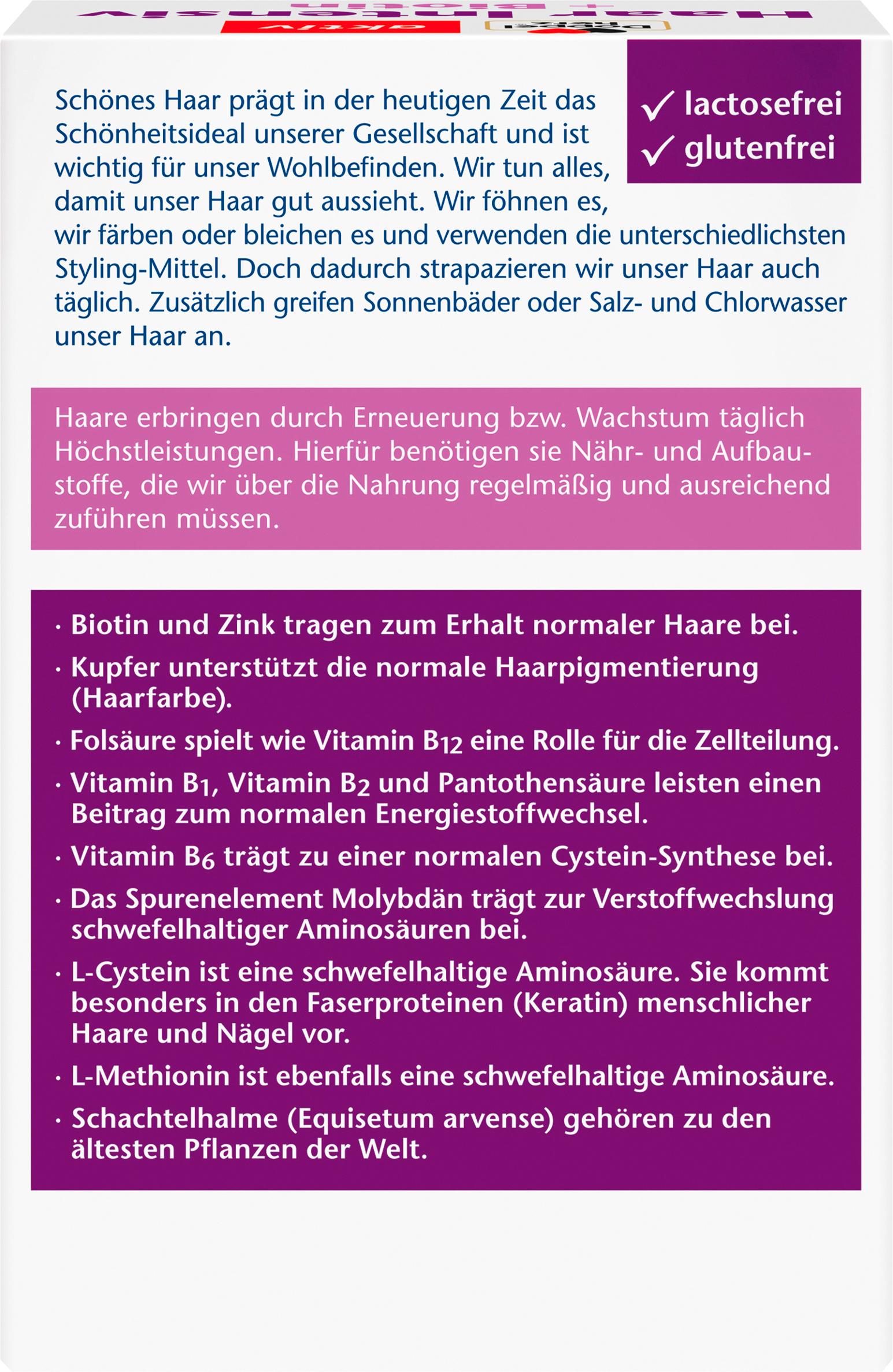 Produktbild Doppelherz Haar Intensiv + Biotin 100 Kapseln 2 von 7