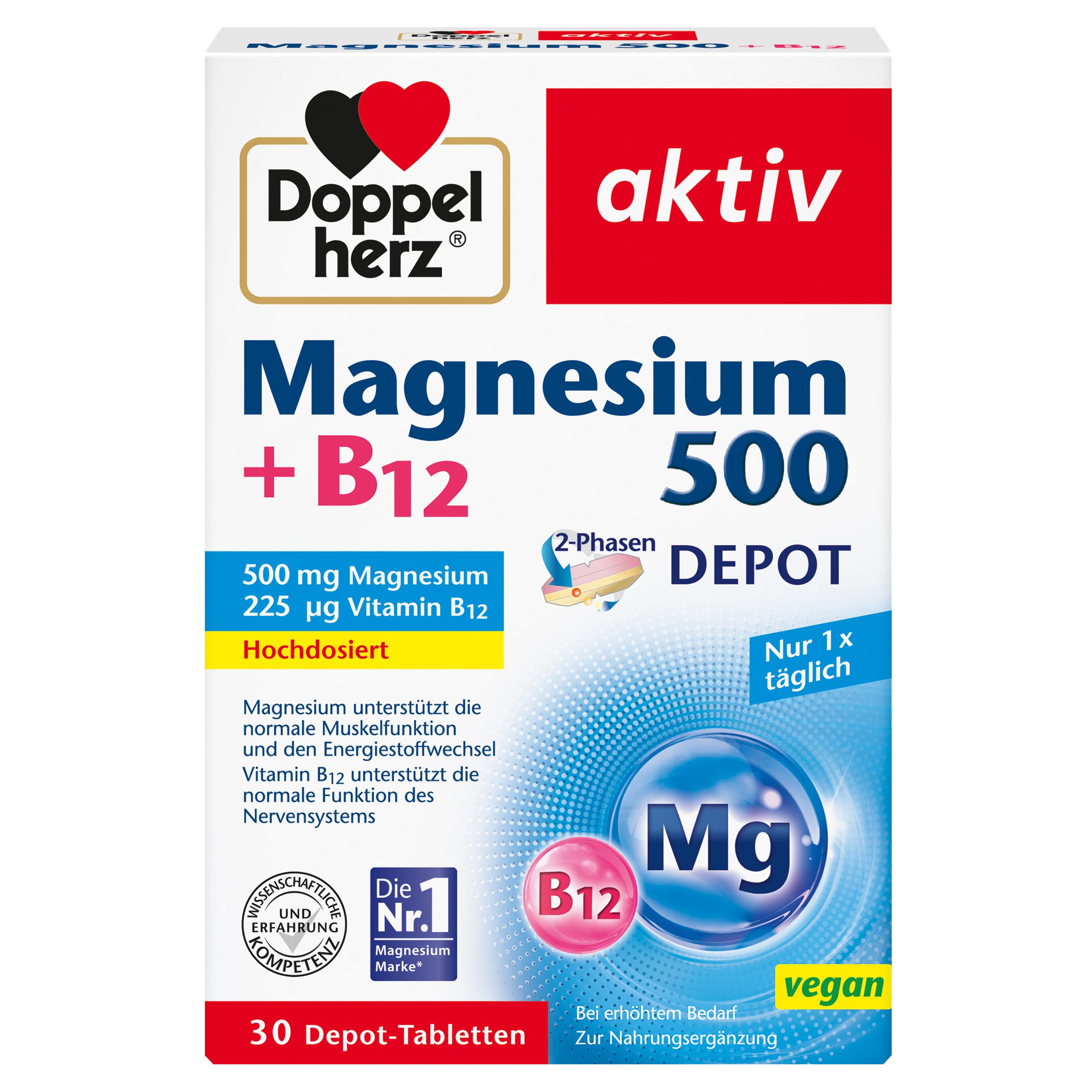 Doppelherz Magnesium 500 + B12