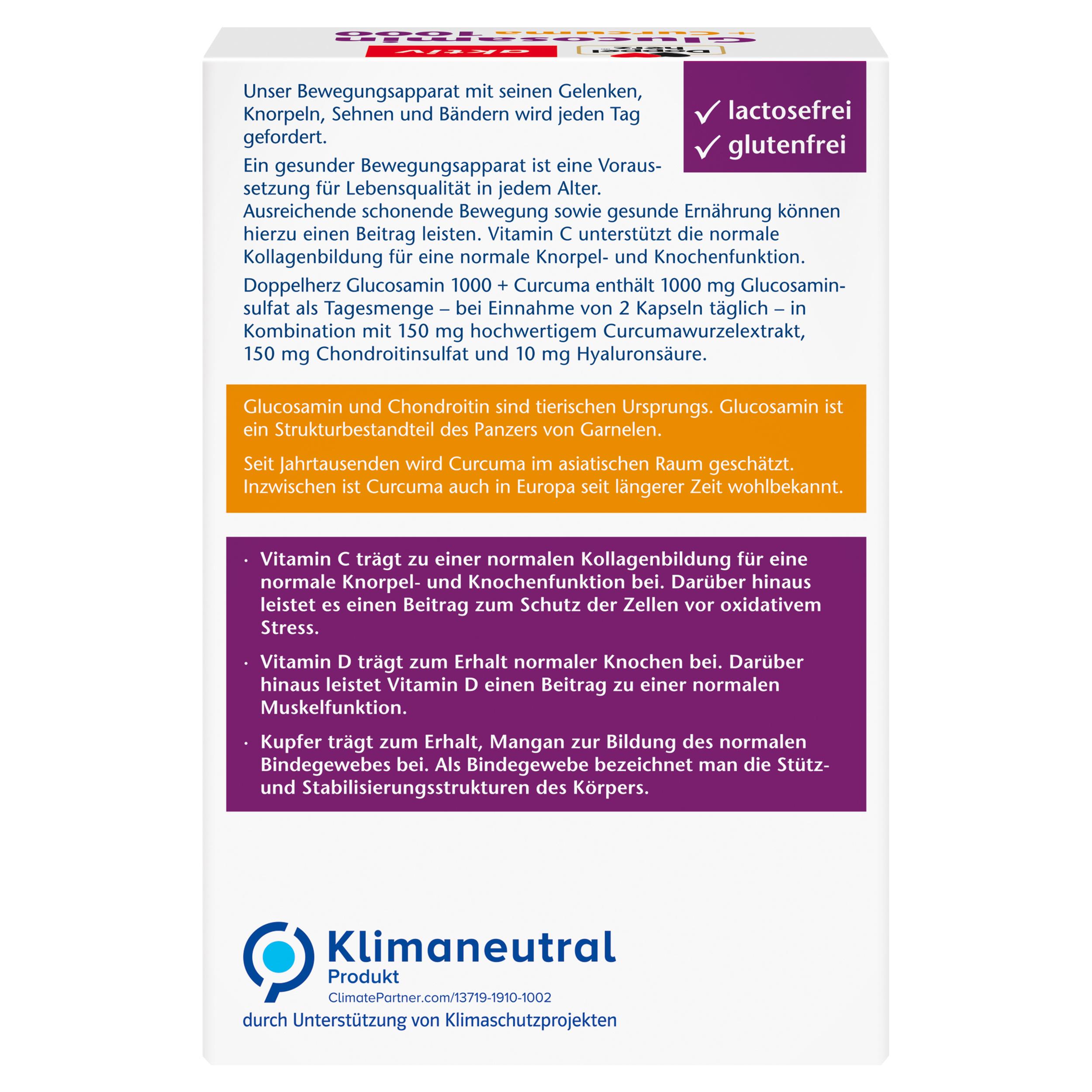 Produktbild DH Glucosamin 1000+Curcuma 40 Kps. 2 von 4