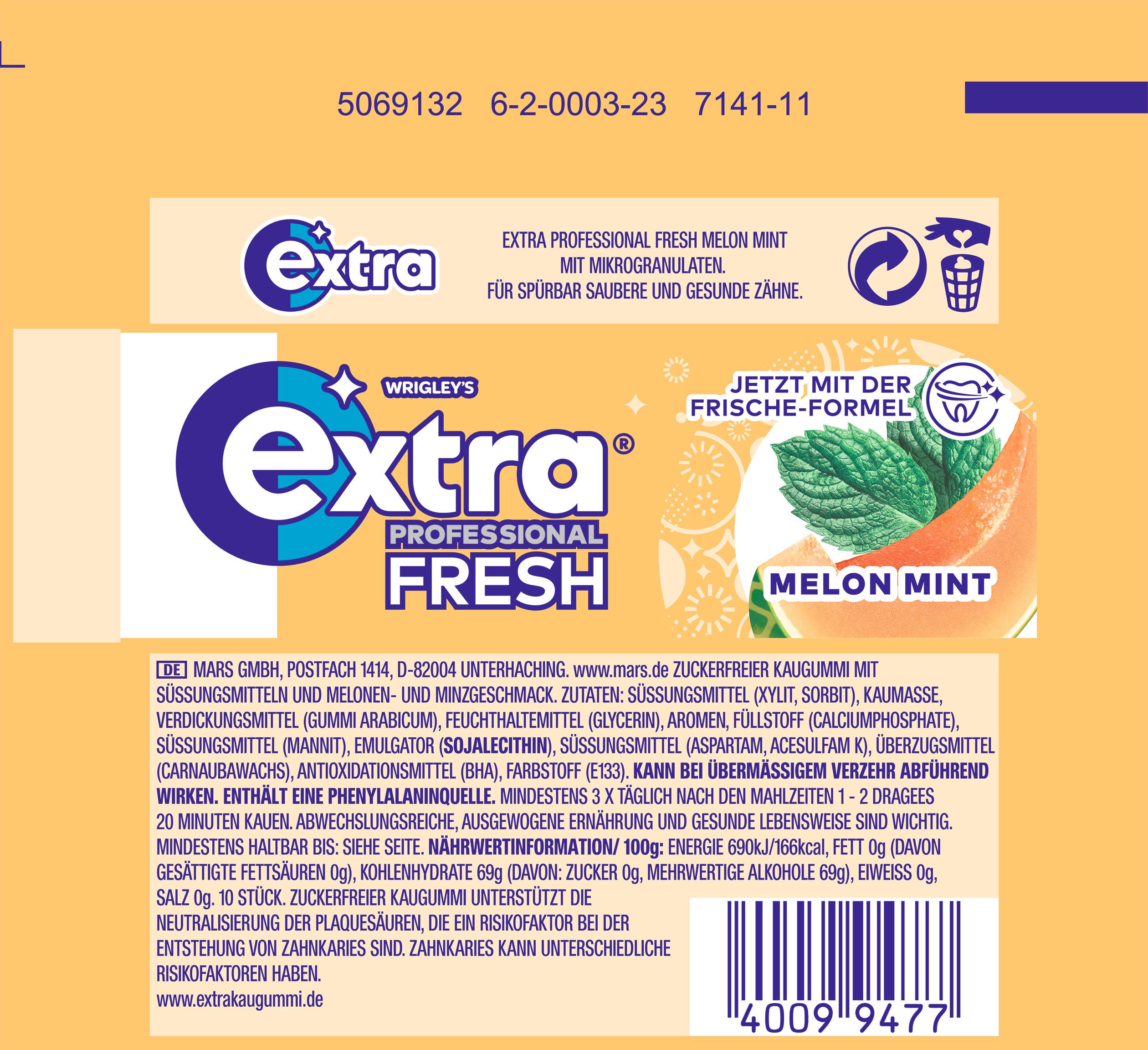 Produktbild Wrigley's Extra® Professional Fresh Melon Mint 3 von 3
