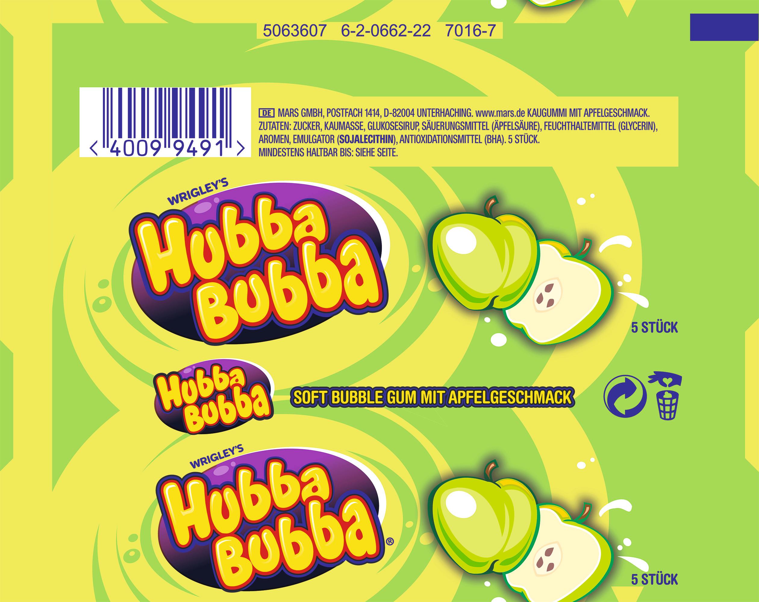 Produktbild Wrigley's Hubba Bubba Apfel 3 von 3