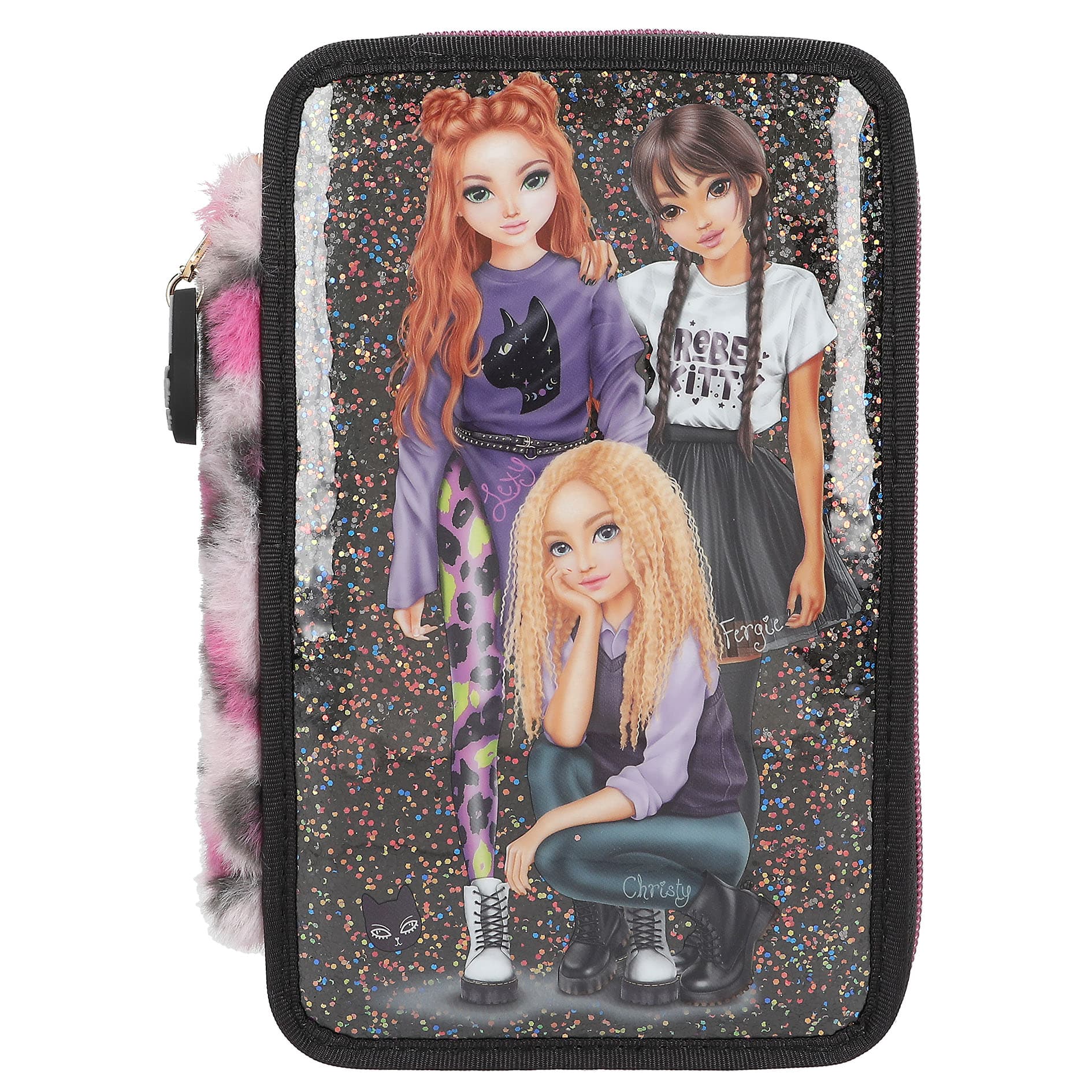 TOPModel 3 Fach Federtasche REBEL KITTY