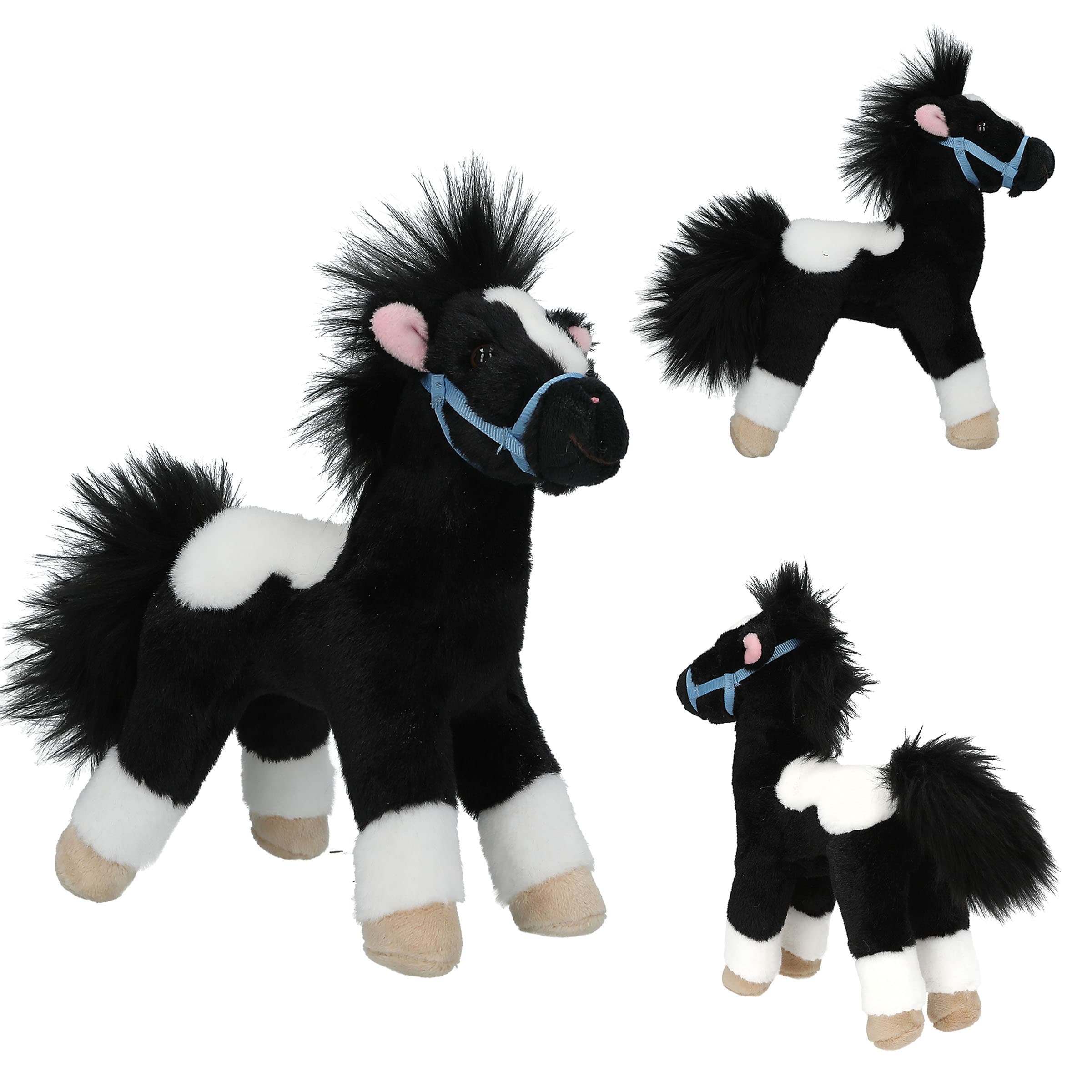 Miss Melody Plüschpferd Schwarz Weiß 18 cm