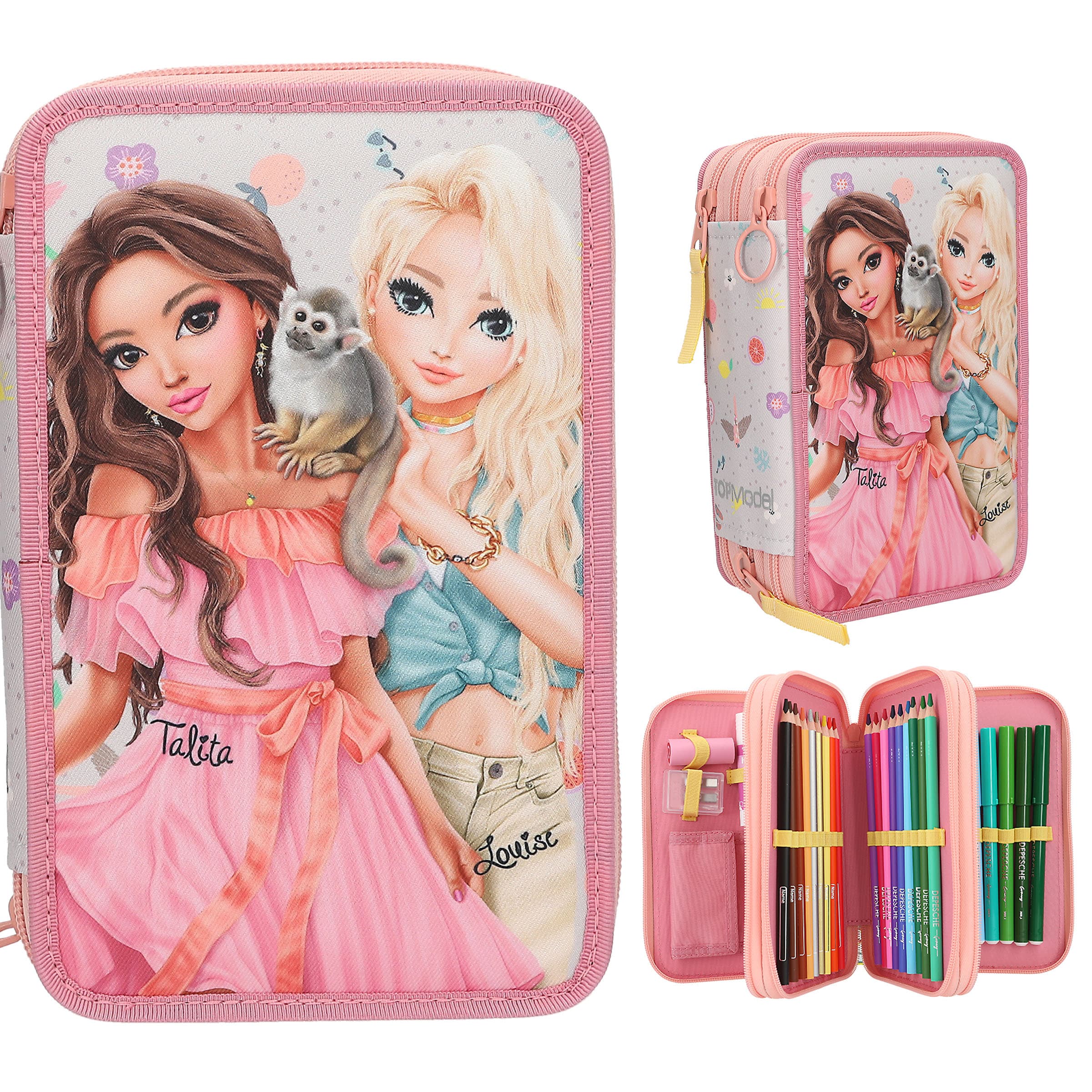 TOPModel 3 Fach Federtasche JUICY