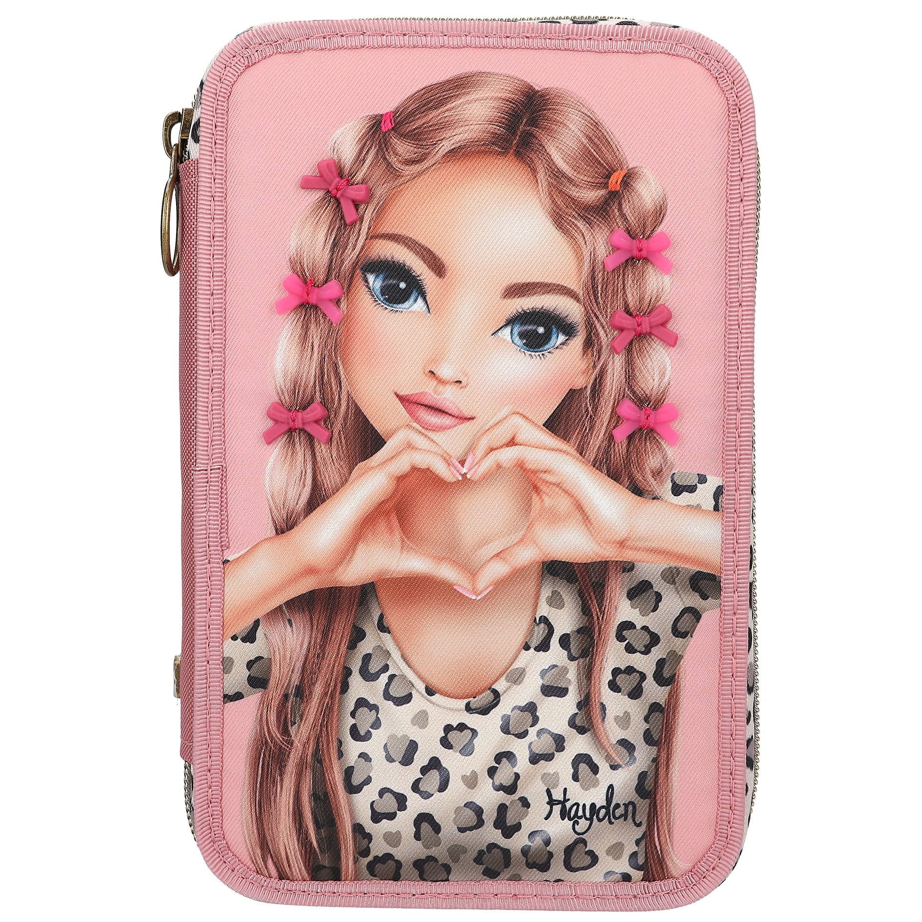 TOPModel 3 Fach Federtasche mit Schleifen LEOHEART