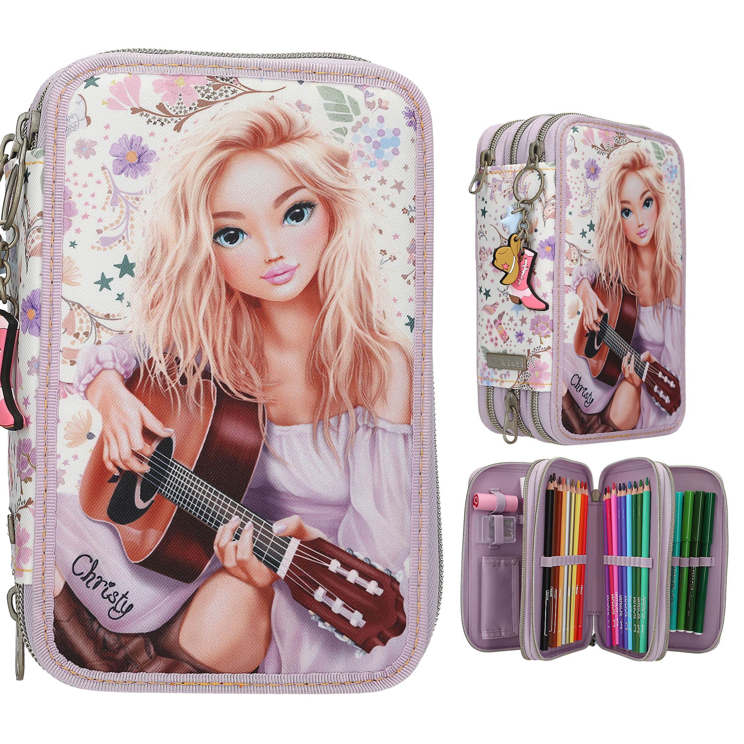 TOPModel 3 Fach Federtasche COWGIRL
