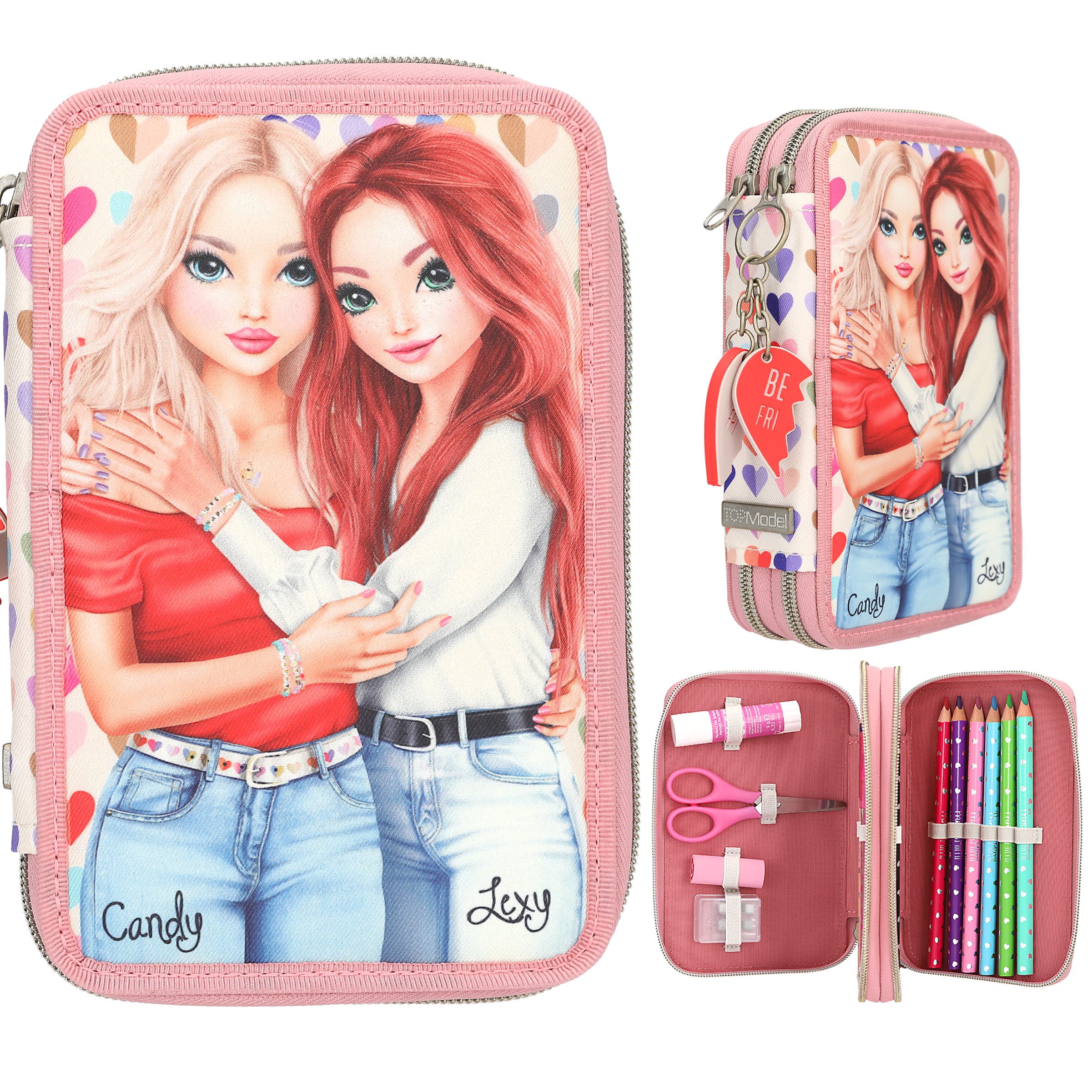 TOPModel 2 Fach Federtasche HEART TO HEART