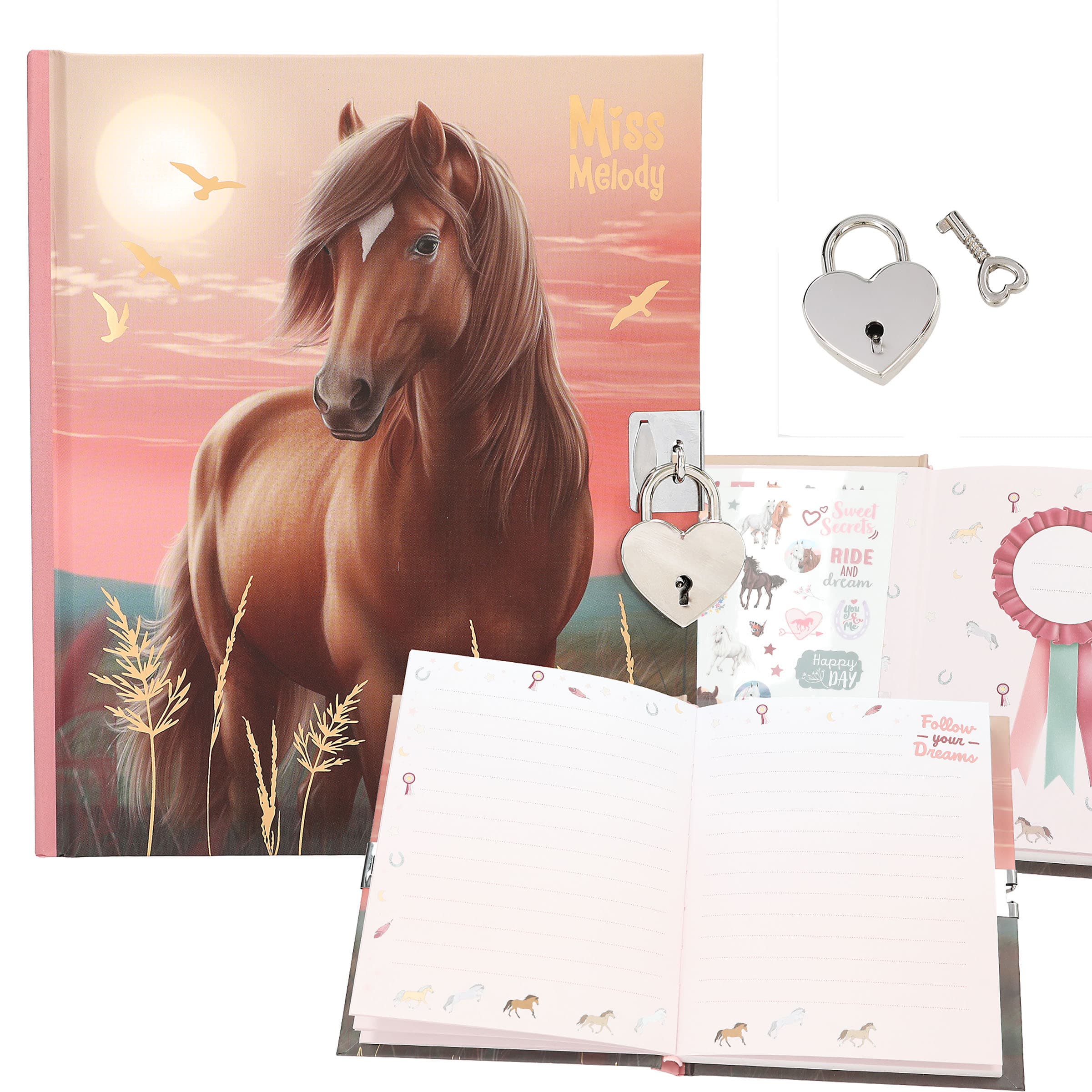 Miss Melody Tagebuch mit Stickern, Motiv 2