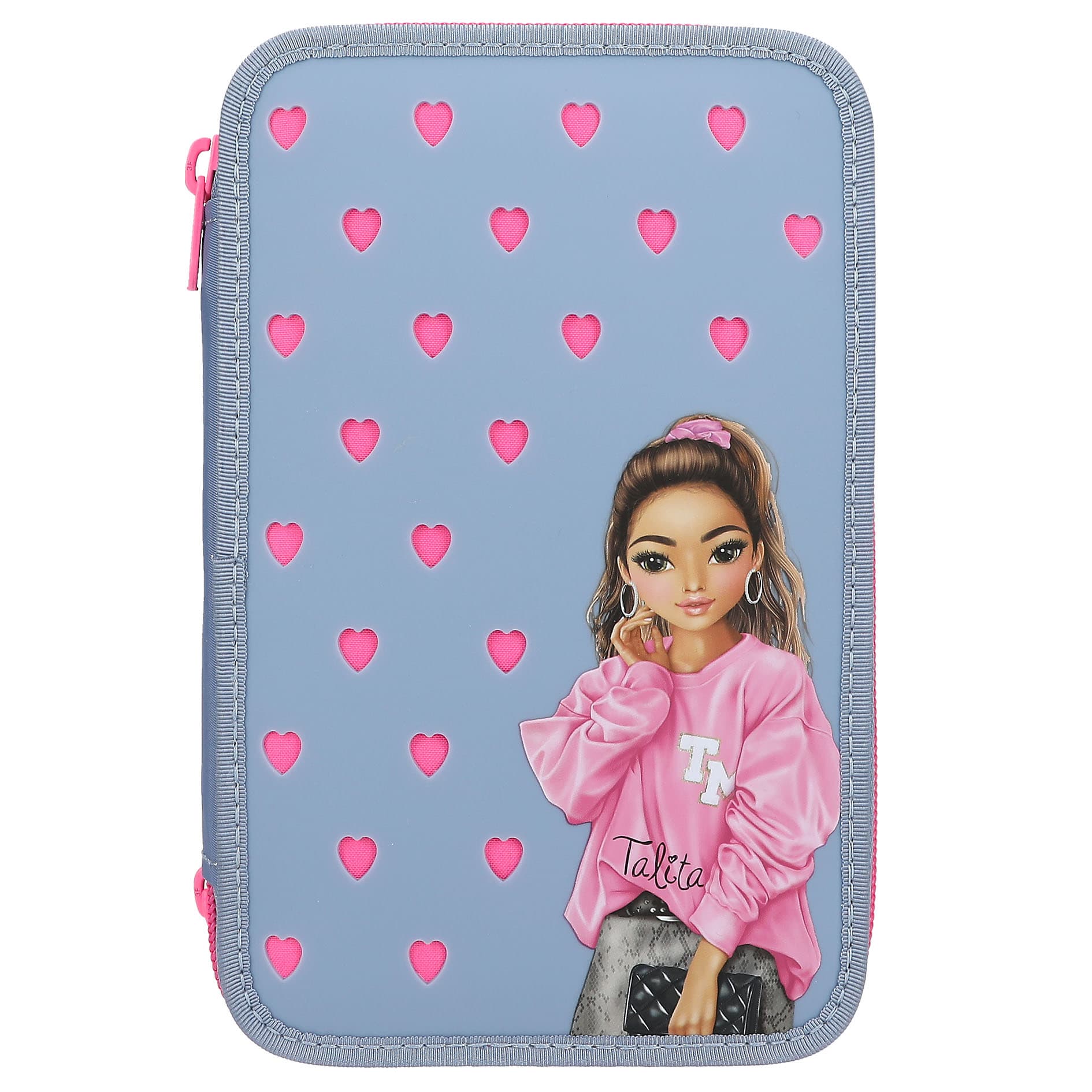 TOPModel 3 Fach Federtasche mit Silikon Pins