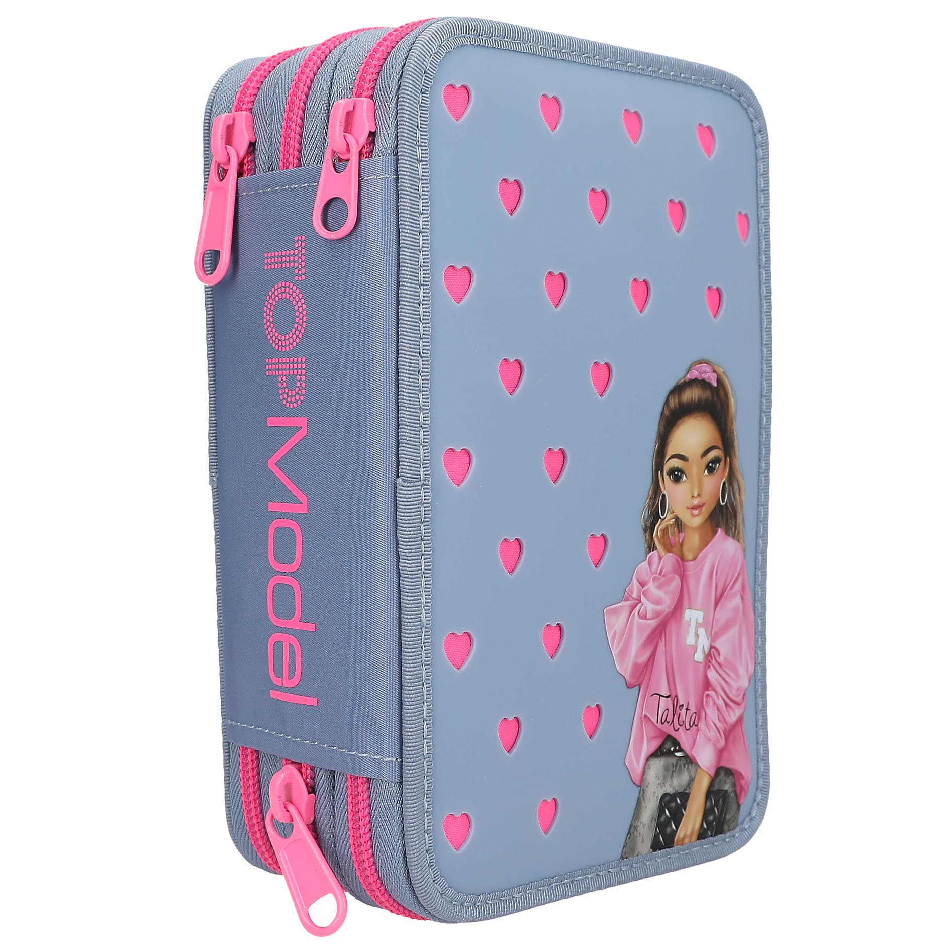 TOPModel 3 Fach Federtasche mit Silikon Pins