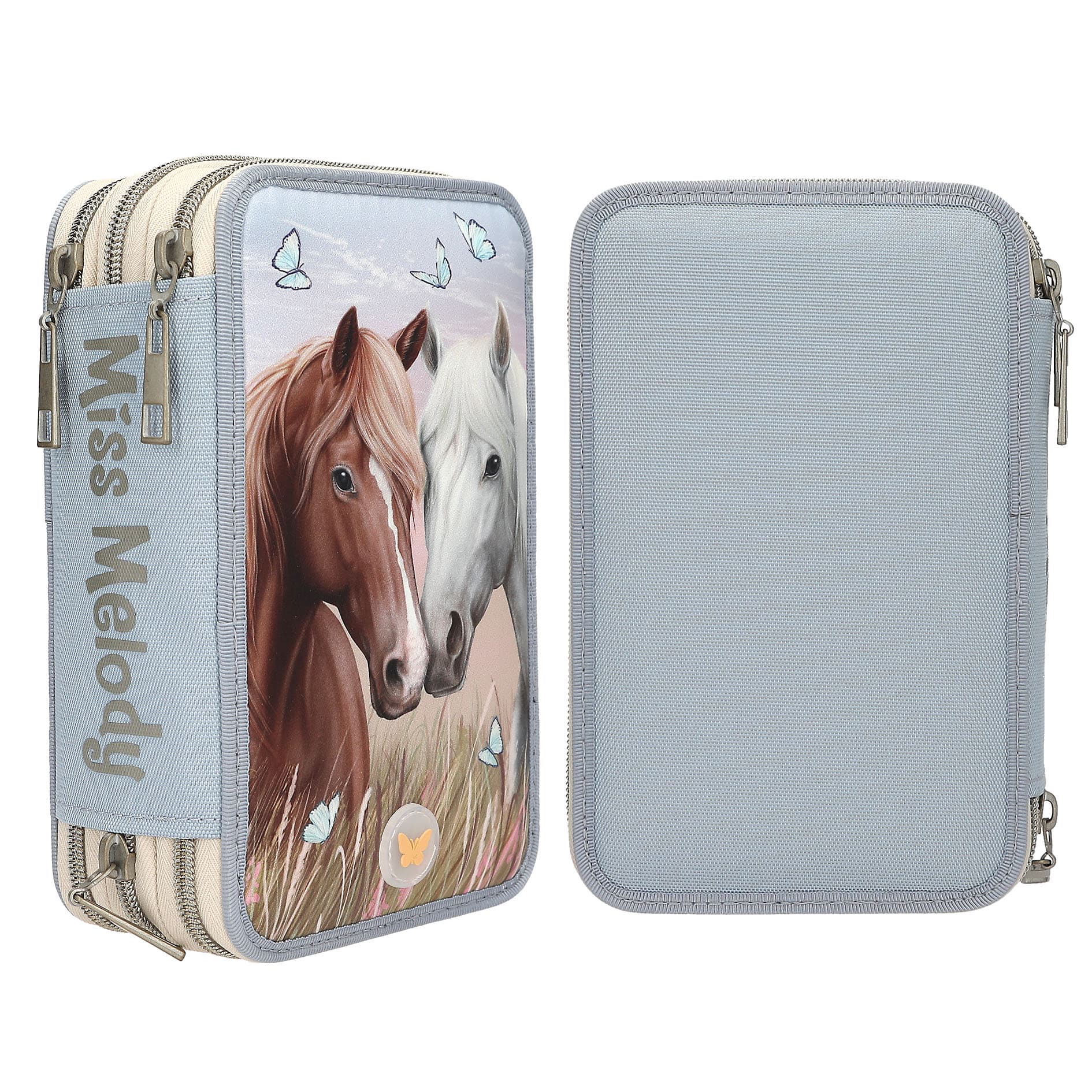 Miss Melody 3 Fach Federtasche LED