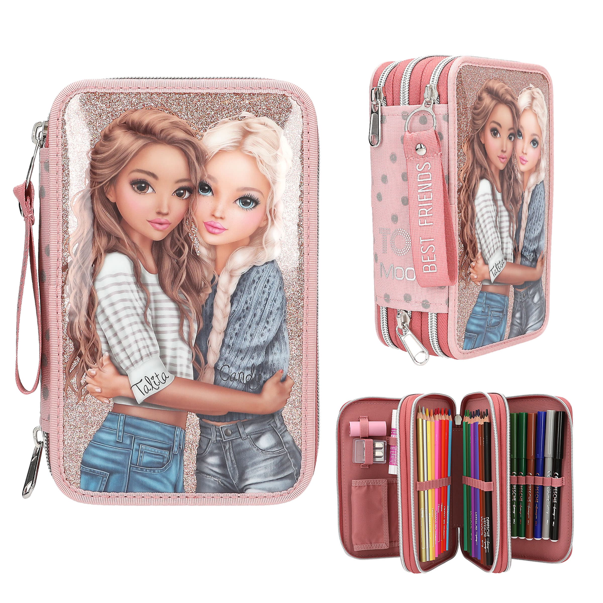 TOPModel 3 Fach Federtasche DOTS