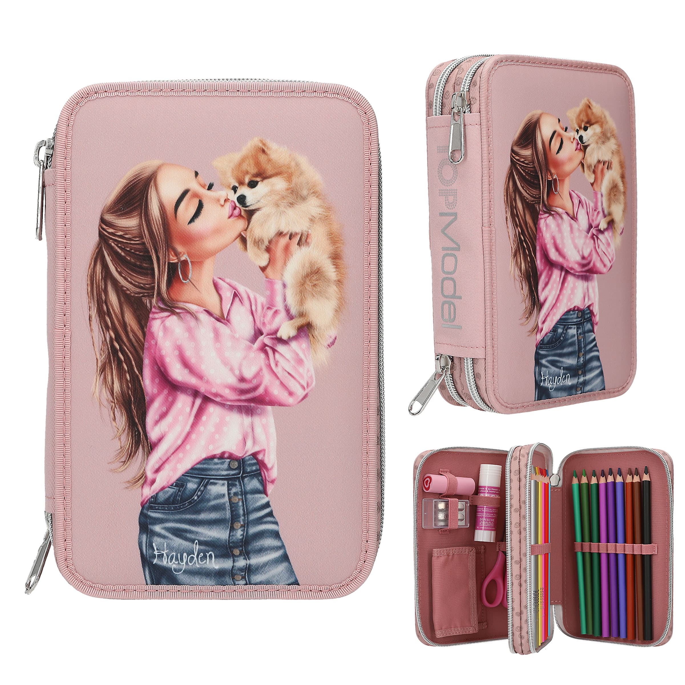 TOPModel 2 Fach Federtasche DOTS