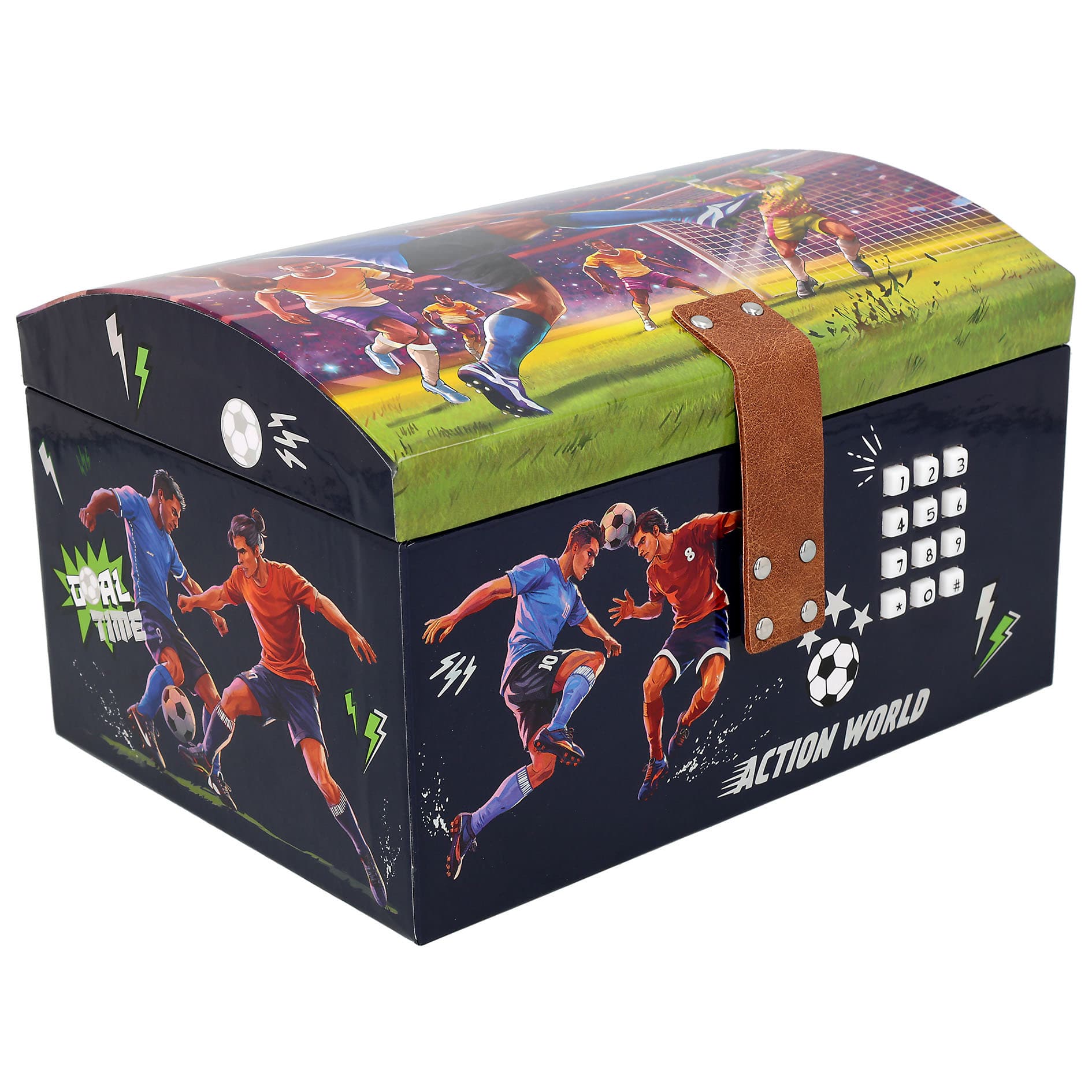 Action & Fun Schatztruhe mit Code, Sound und Licht Fussball 
