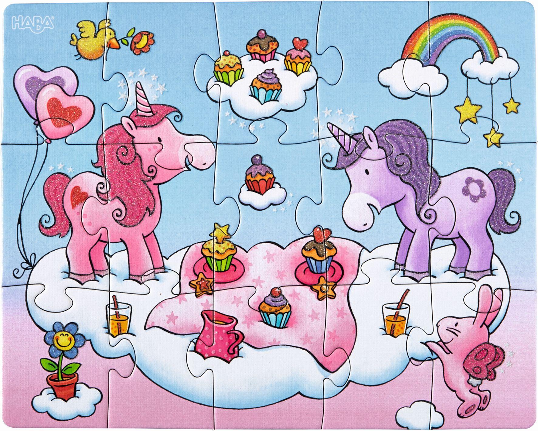 Produktbild HABA Puzzles Einhorn Glitzerglück 300299 3 von 4