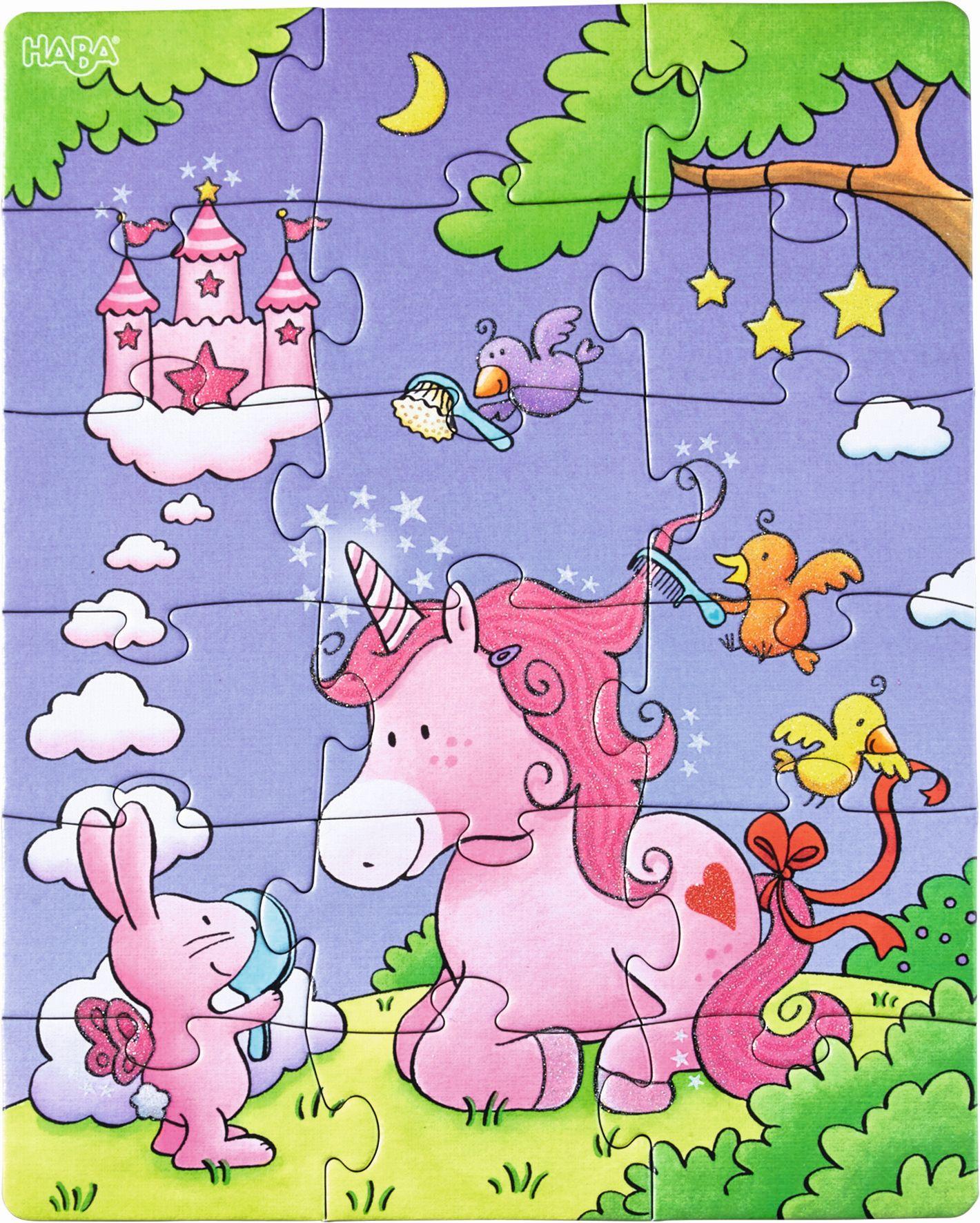 Produktbild HABA Puzzles Einhorn Glitzerglück 300299 4 von 4