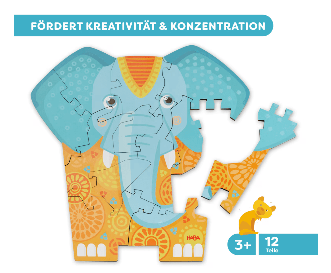 Produktbild HABA Puzzle 2 in 1 – Elefant 6 von 6