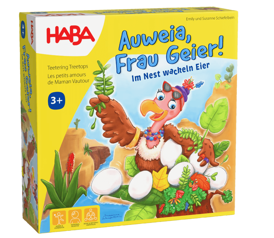 HABA Auweia, Frau Geier!, kooperatives Geschicklichkeitsspiel, ab 3 Jahren