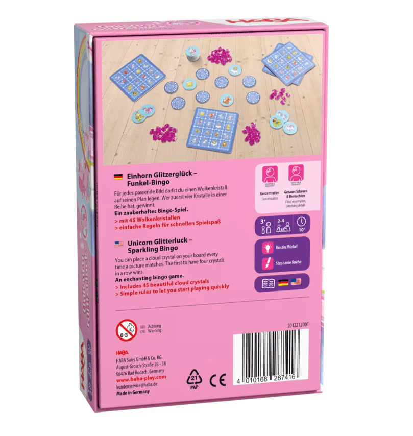 Produktbild HABA Einhorn Glitzerglück – Funkel-Bingo 2 von 4