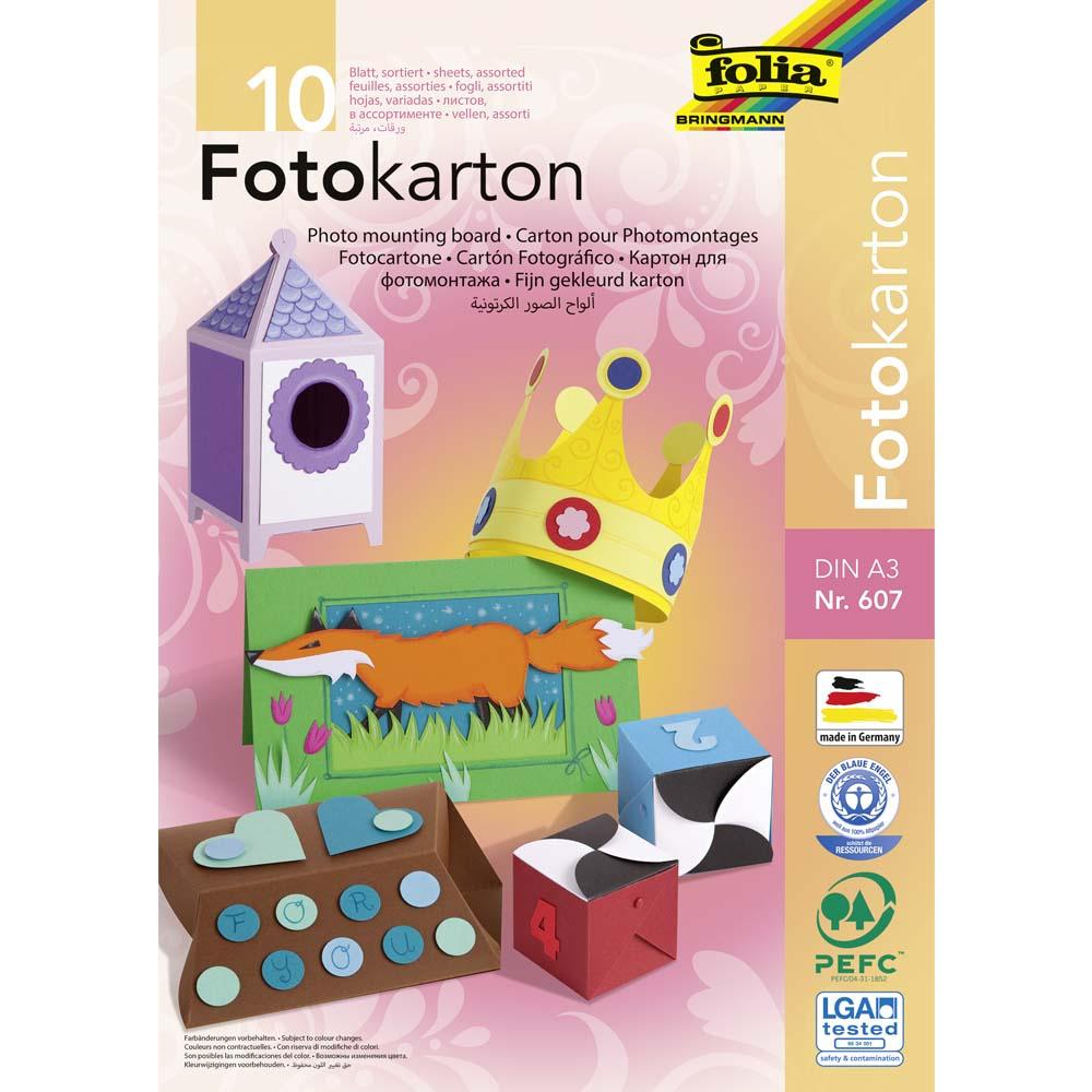 folia Fotokartonblock 10 Bögen DIN A3