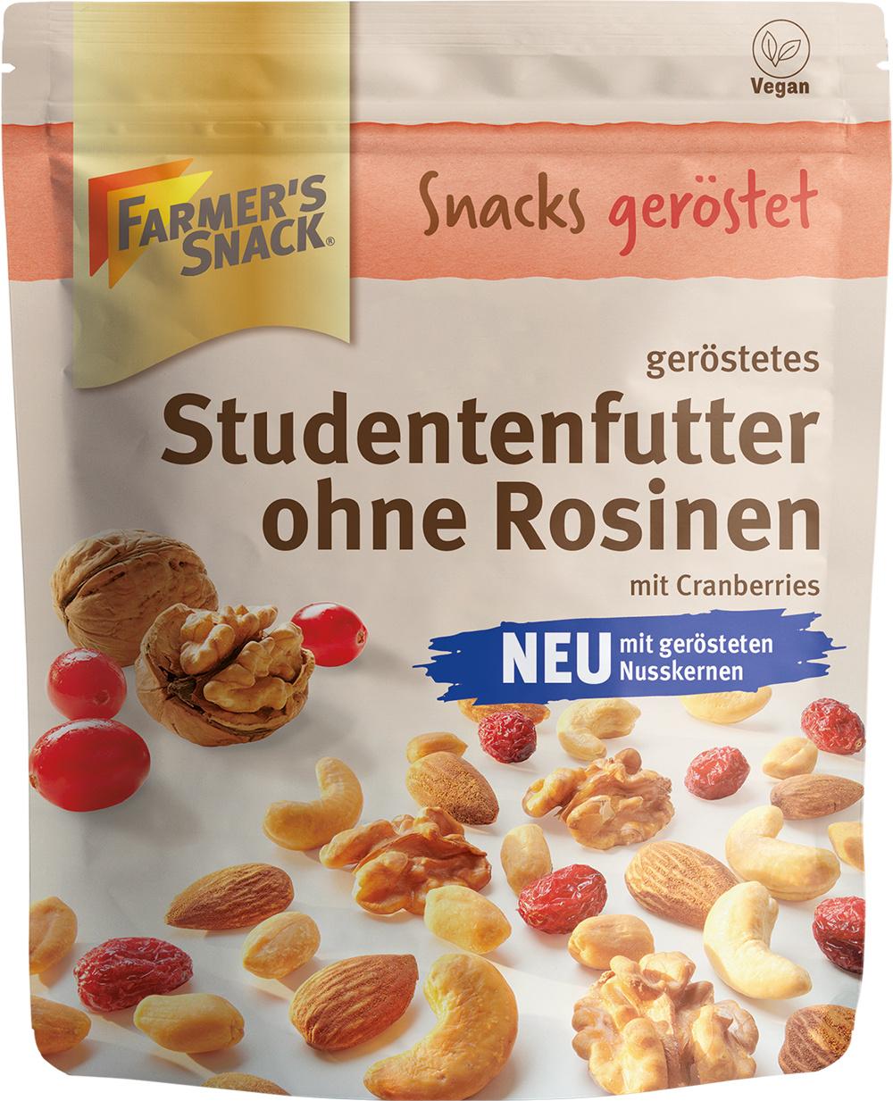 FARMER'S SNACK Studentenfutter ohne Rosinen geröstet