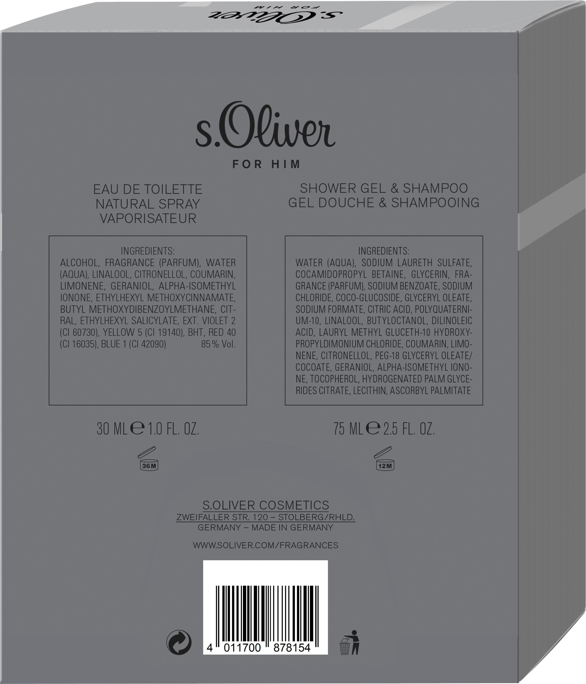 Produktbild s.Oliver for Him Eau de Toilette + Duschgel Geschenkpackung 2 von 3