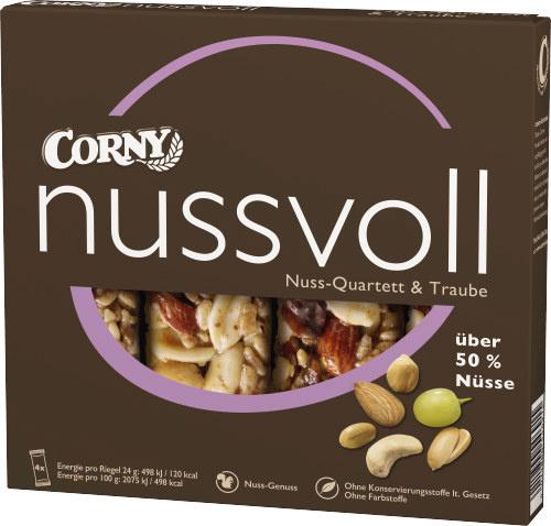 Corny Müsliriegel nussvoll Nuss-Quartett&Traube