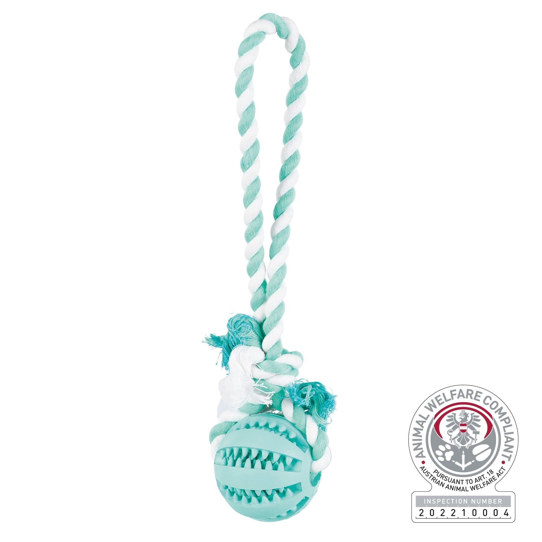 Trixie Naturgummi Ball am Seil ø 7 cm / 24 cm Hunde Spielzeug