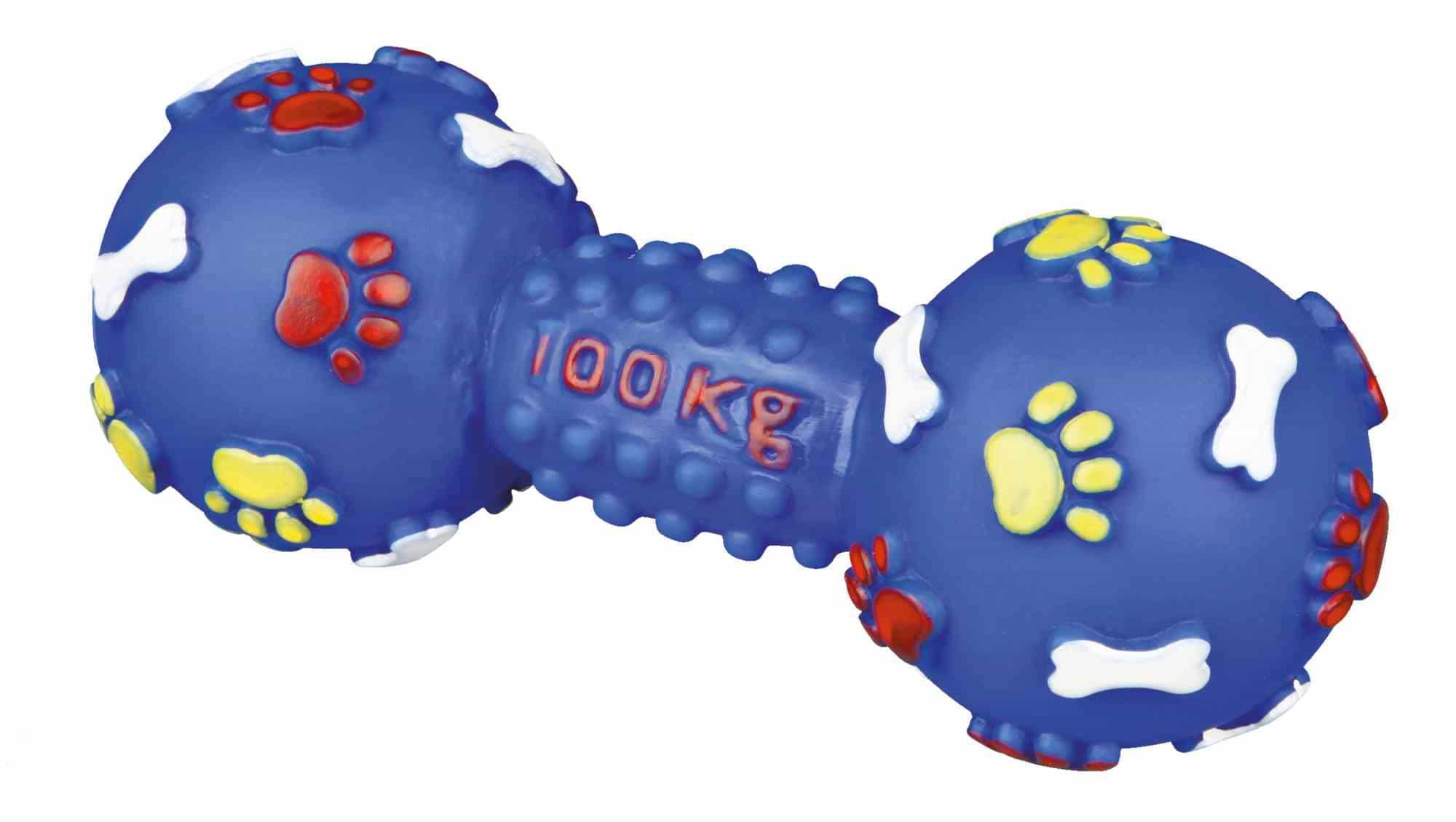 TrixieVinyl Hantel mit Squeaker 15 cm Hunde Spielzeug