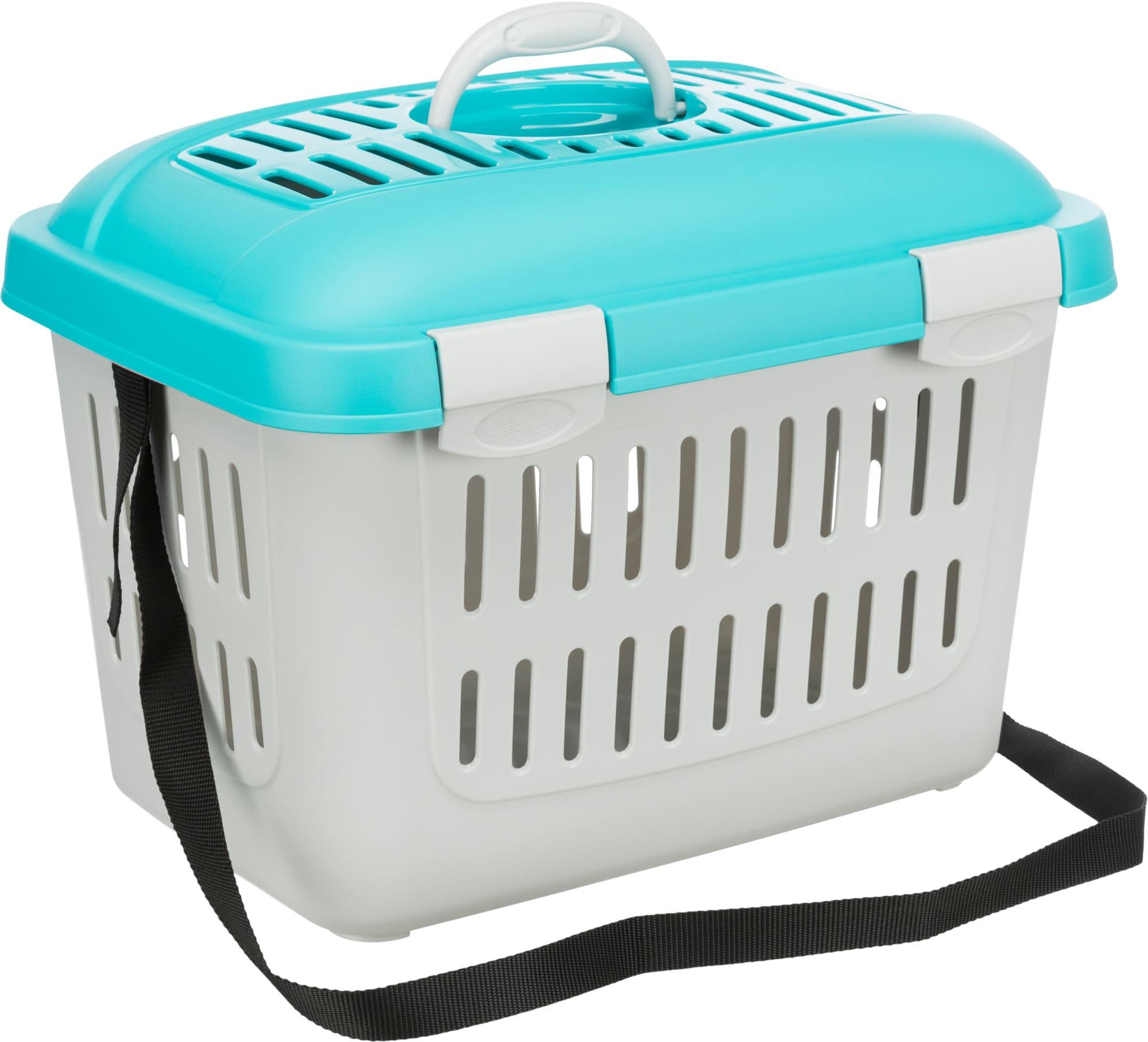 Trixie Hundetransportbox Midi-Capri, blau/silber XS 44 × 33 × 32 cm Hunde Ausstattung