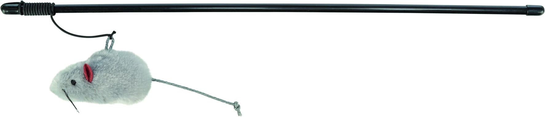Trixie Spielangel mit Catnip Plüschmaus 50 cm Katzenspielzeug