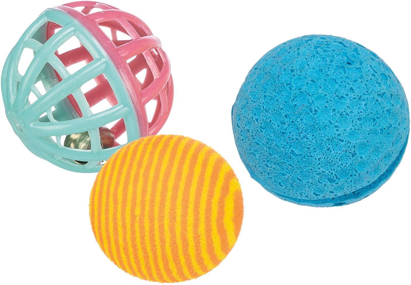 Trixie Katzenzubehör Spielbälle Set ø3,5-4cm
