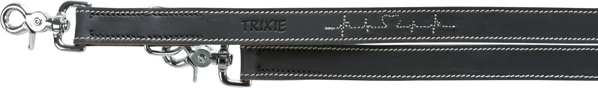 Trixie Rustic Fettleder V-Leine Heartbeat schwarz L-XL 2,00 m/25 mm Hundezubehör