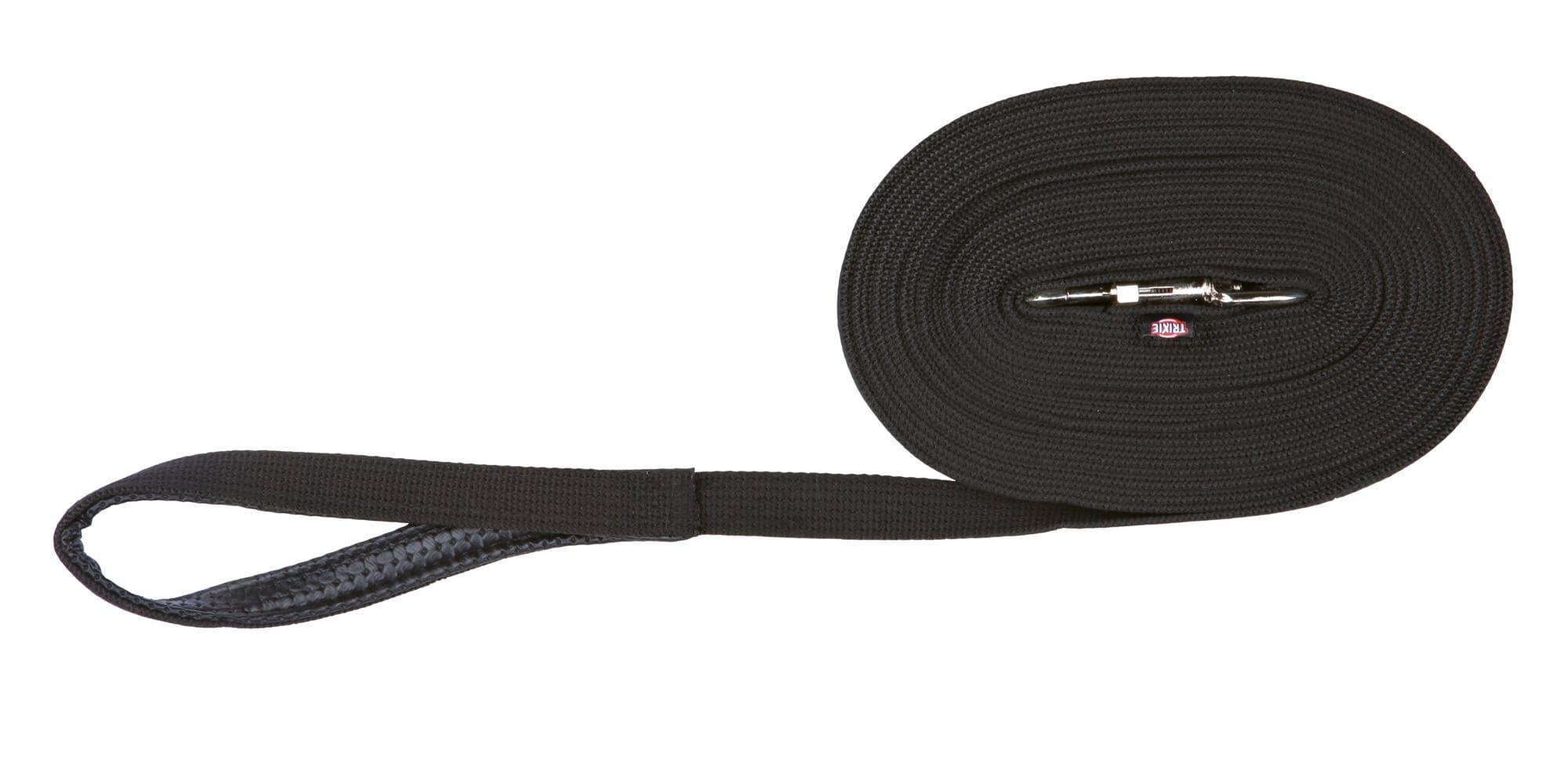 Trixie Schleppleine Gurtband schwarz 5 m / 20 mm Hunde Zubehör