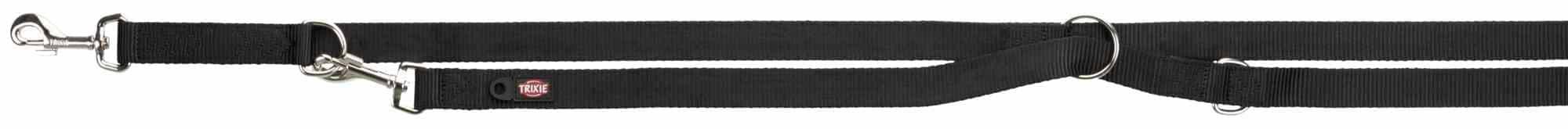 Trixie Verlängeruns-Leine Premium schwarz L-XL 2 Meter / 25 mm Hunde Zubehör