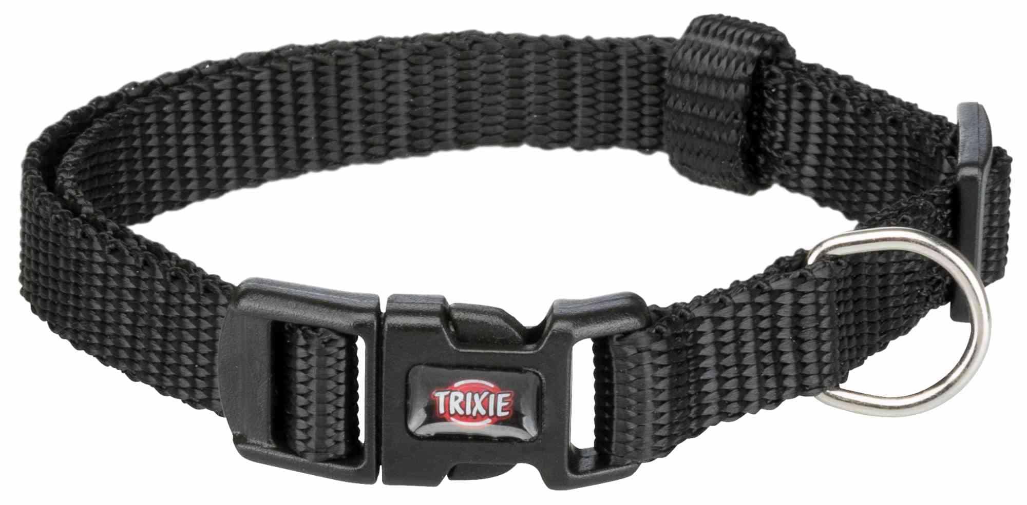 Trixie Premium Halsband schwarz S-M Maße: 30 - 45 cm / 15 mm