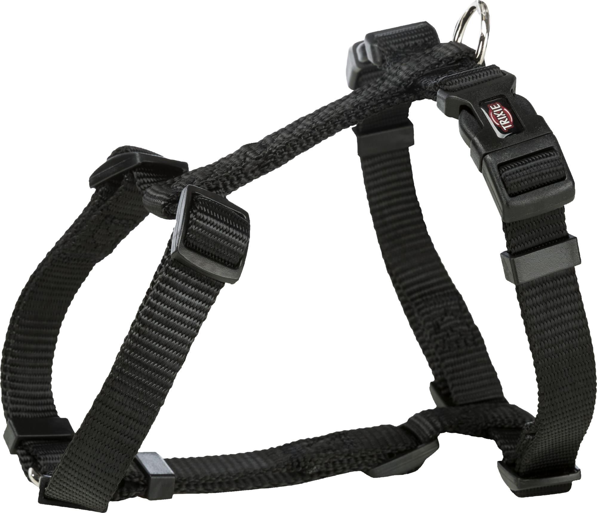 Trixie H-Geschirr Premium schwarz XS-S 30-40 cm / 10 mm Hunde Zubehör