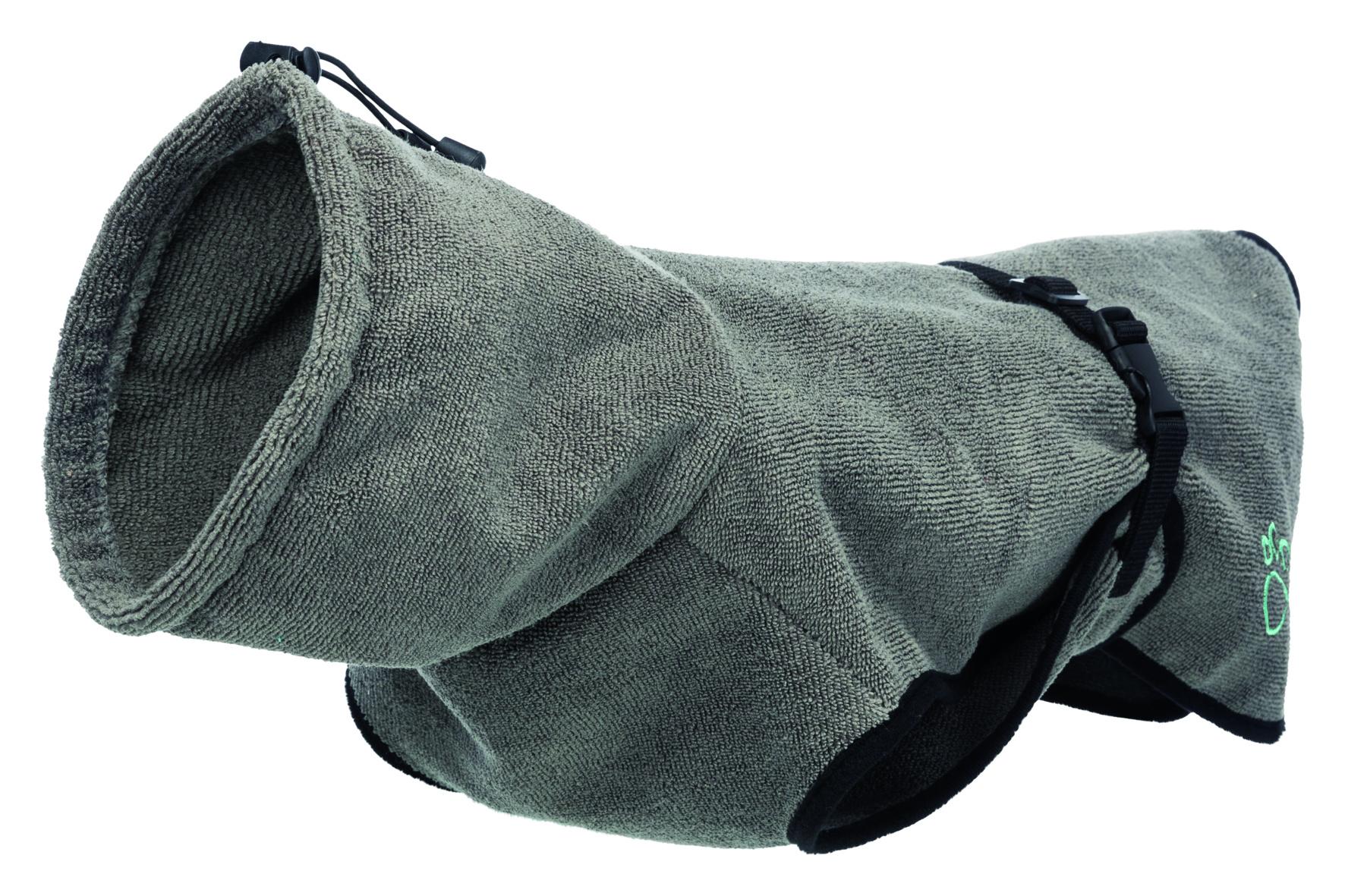 Trixie Bademantel für Hunde Frottee L grau 60 cm