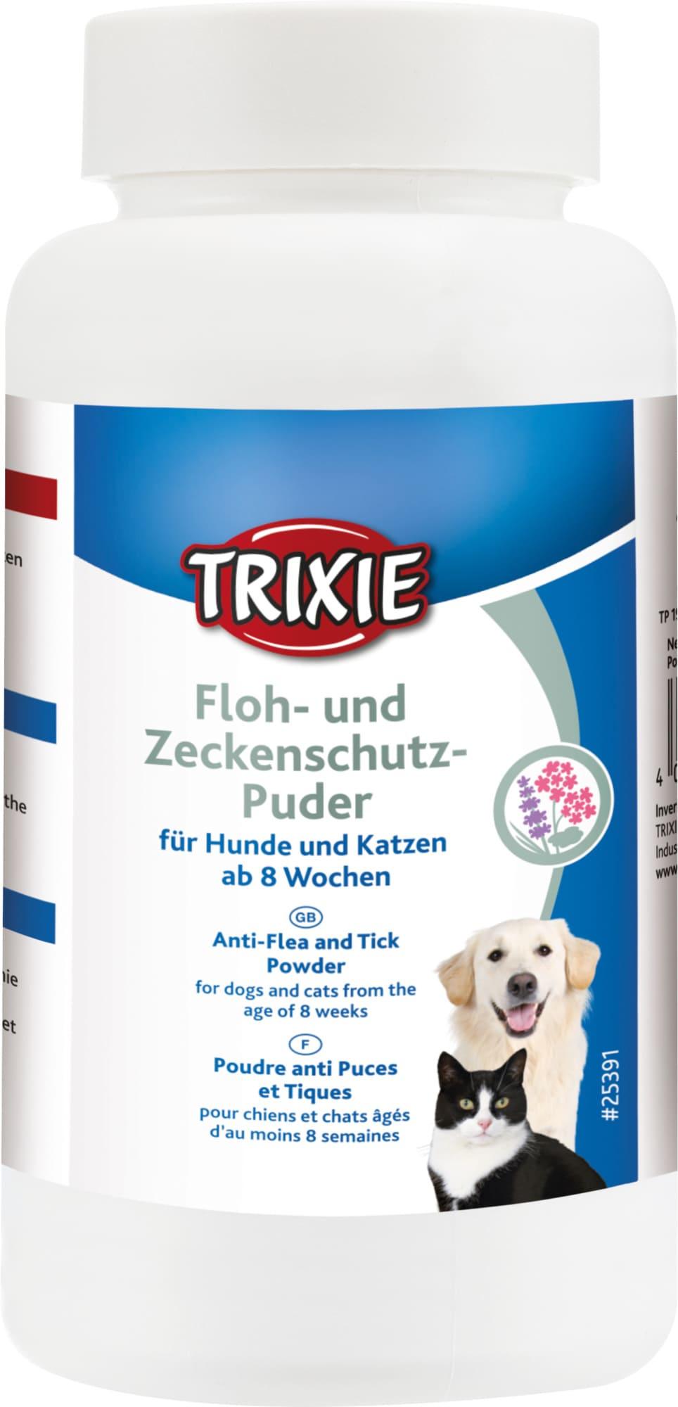 Trixie Floh/Zeckenschutz-Puder** für Hunde&Katzen ab 8 Wochen Inhalt: 150 g