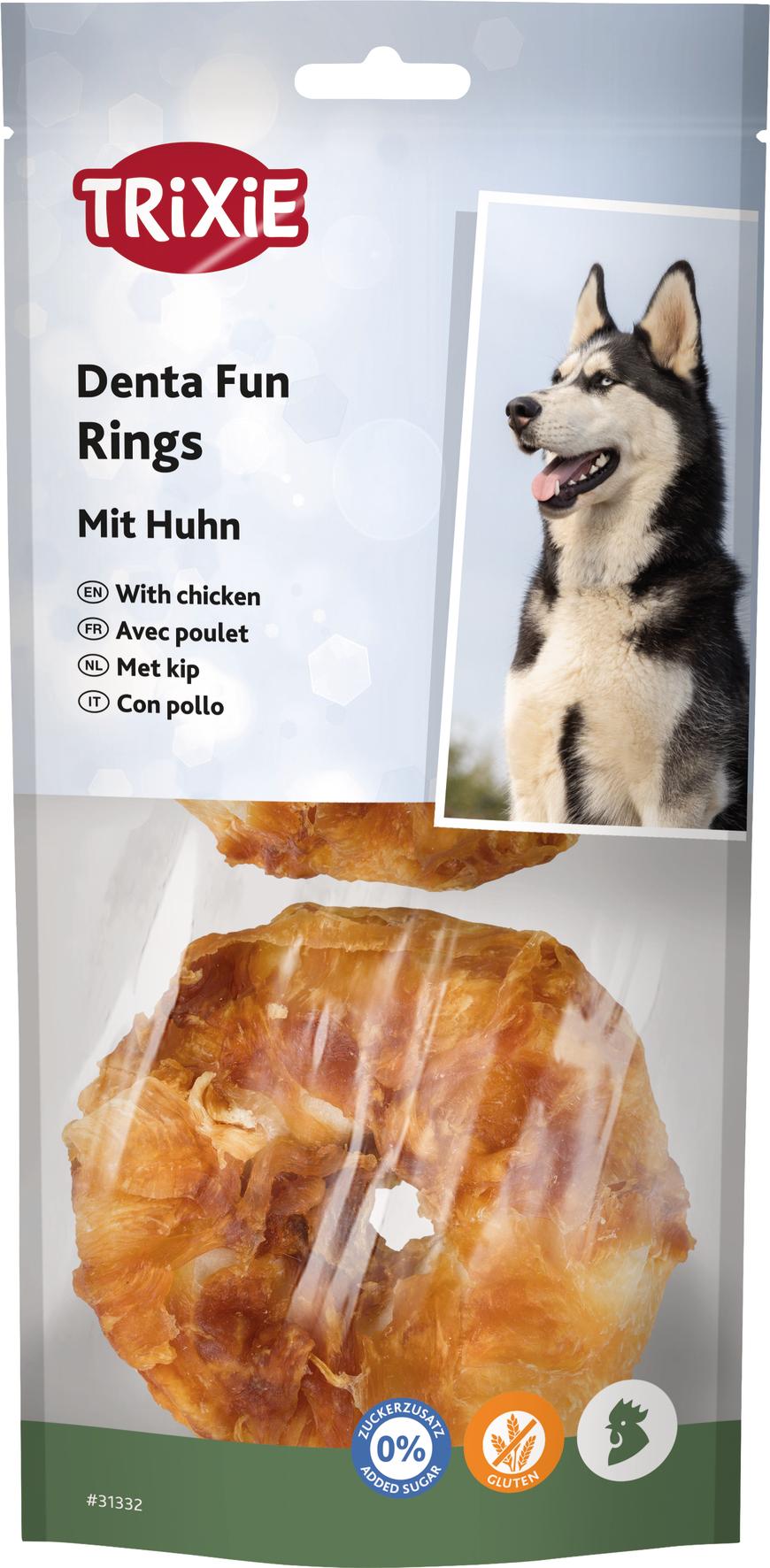 Trixie Hundesnack Dog Denta Fun Kauring Huhn